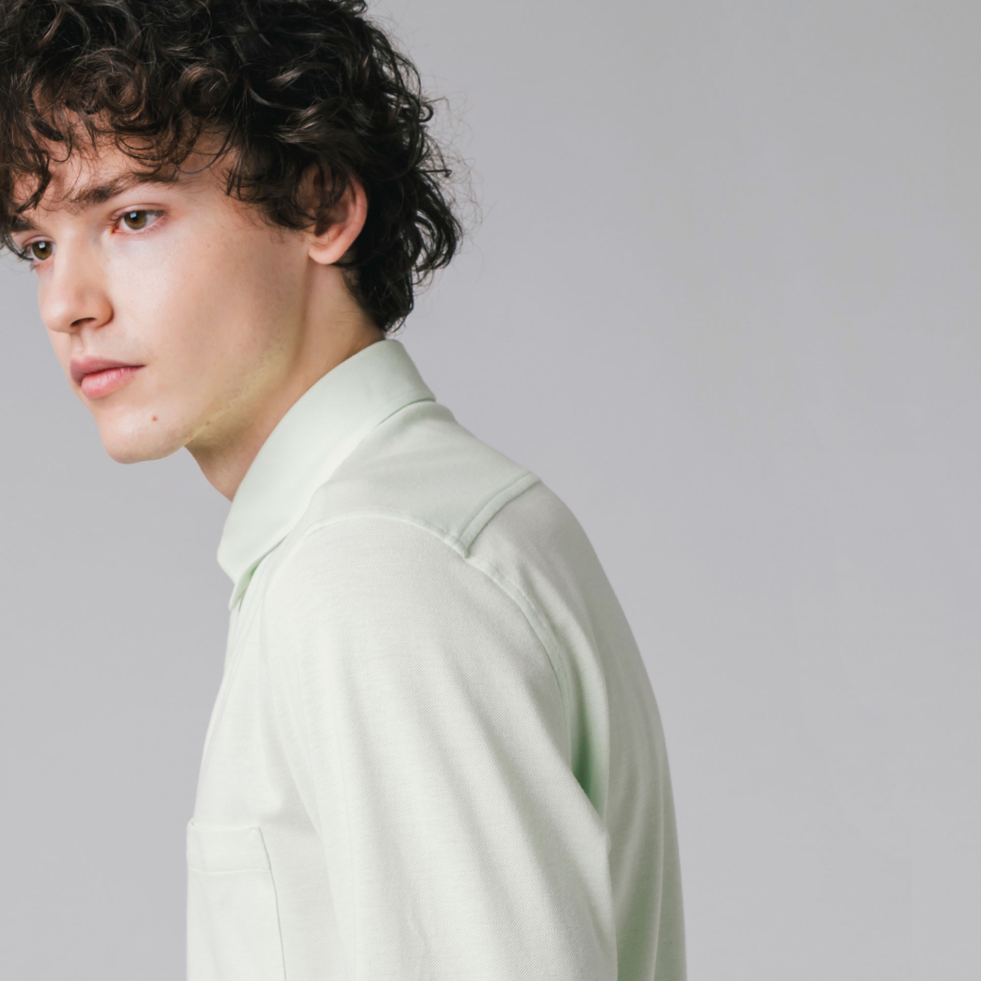 クールマックスブレンド鹿の子地シャツ