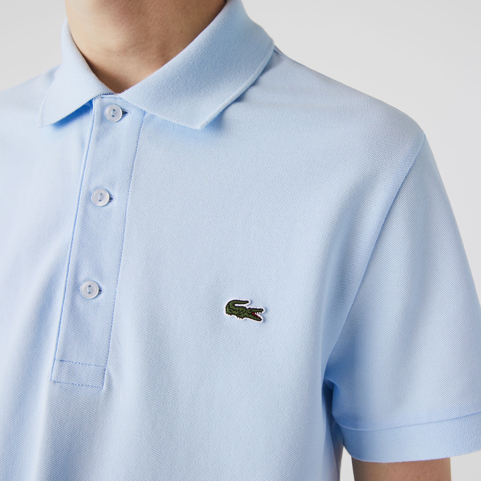 スリムフィットソリッドポロシャツ (半袖)