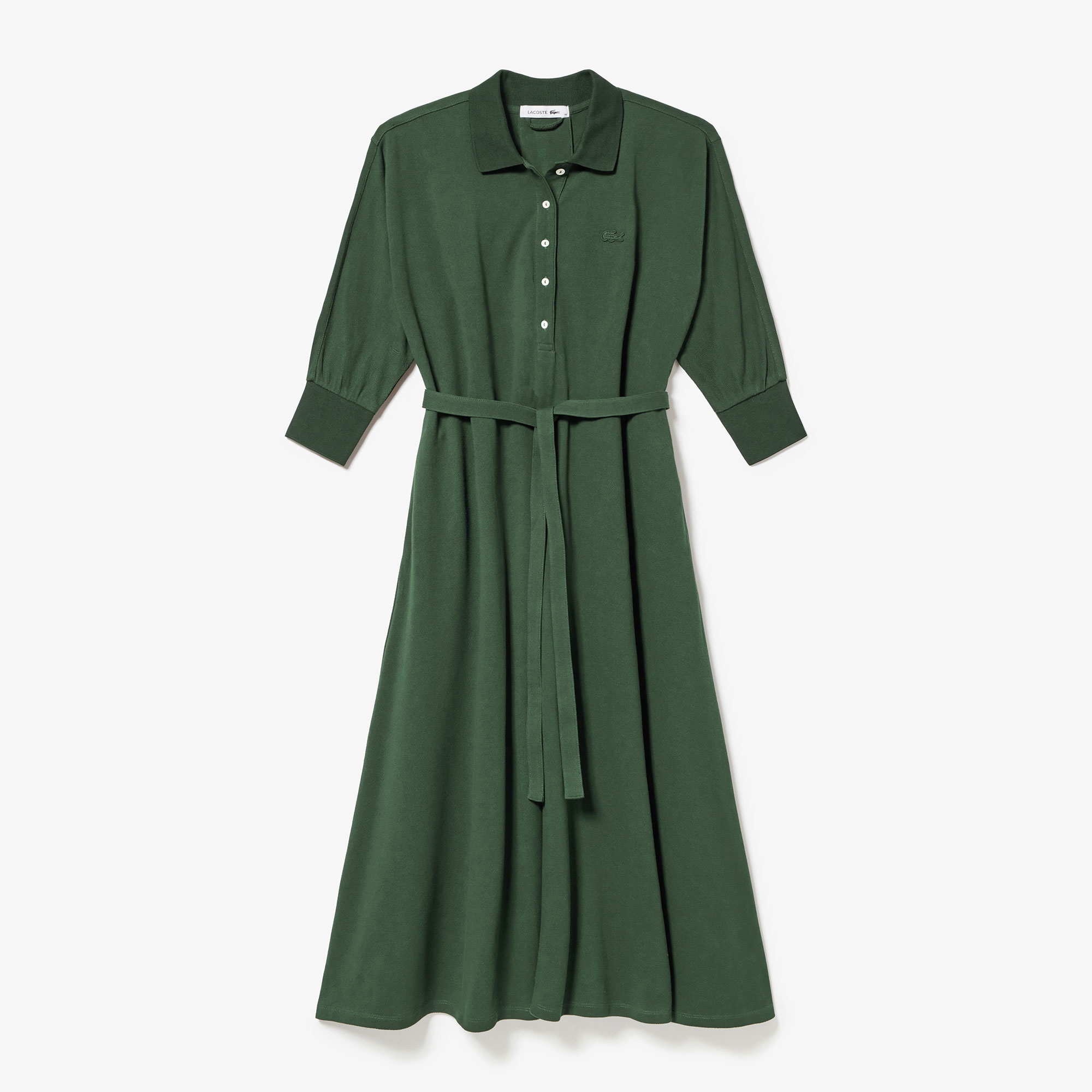 ドルマンスリーブ鹿の子地ドレス