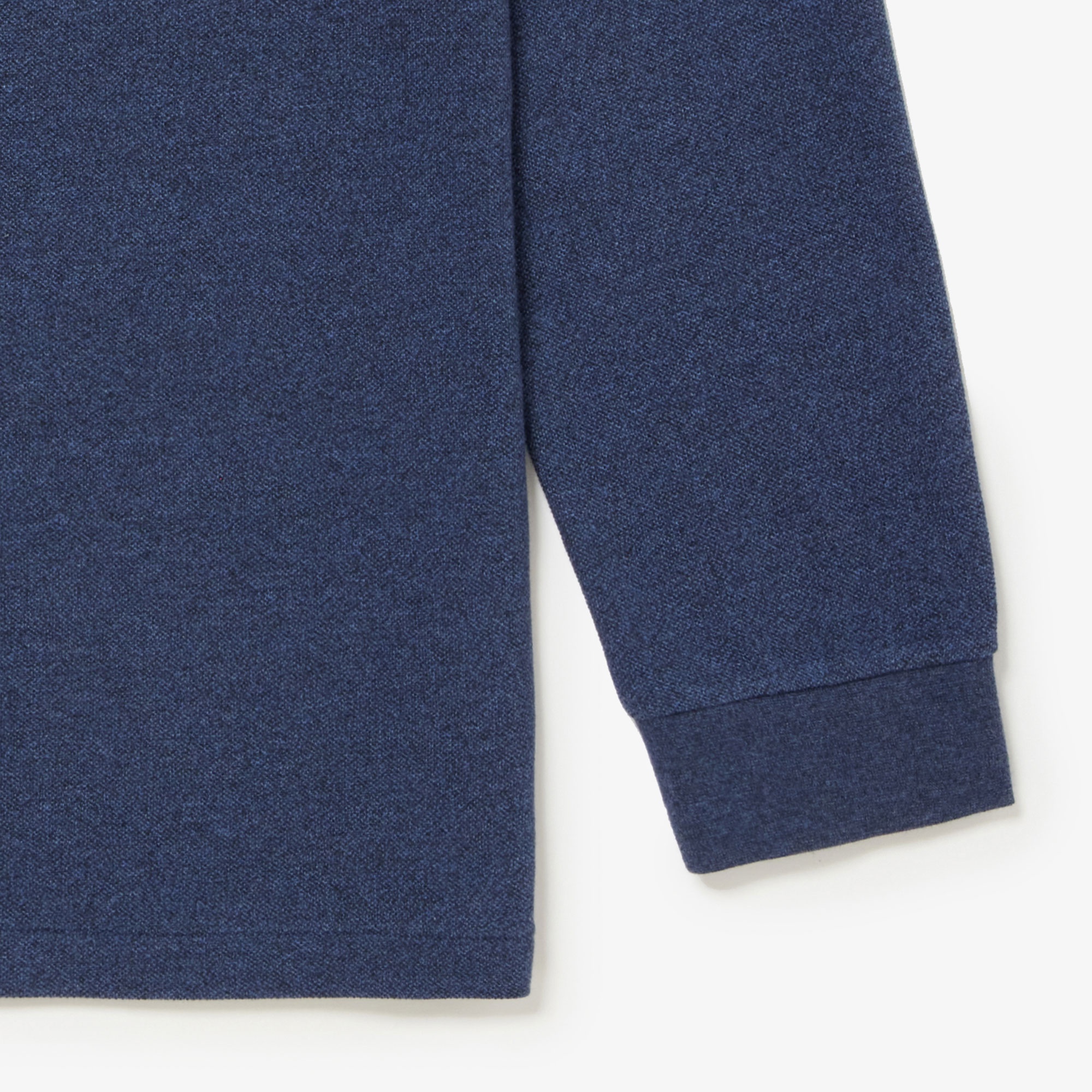 長袖 リブ カラ-ポロシャツ L1313 (杢・長袖)