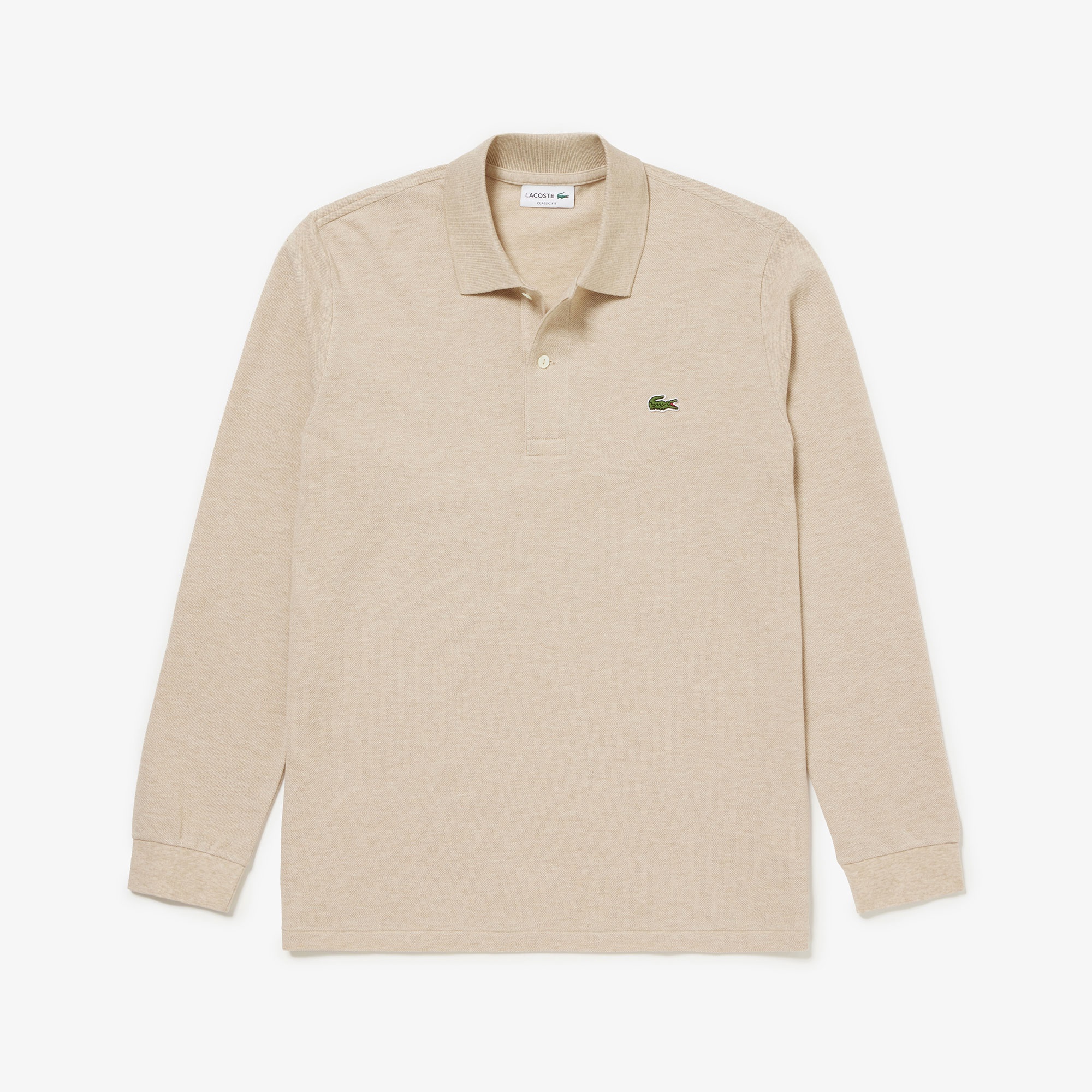 長袖 リブ カラ-ポロシャツ L1313 (杢・長袖)