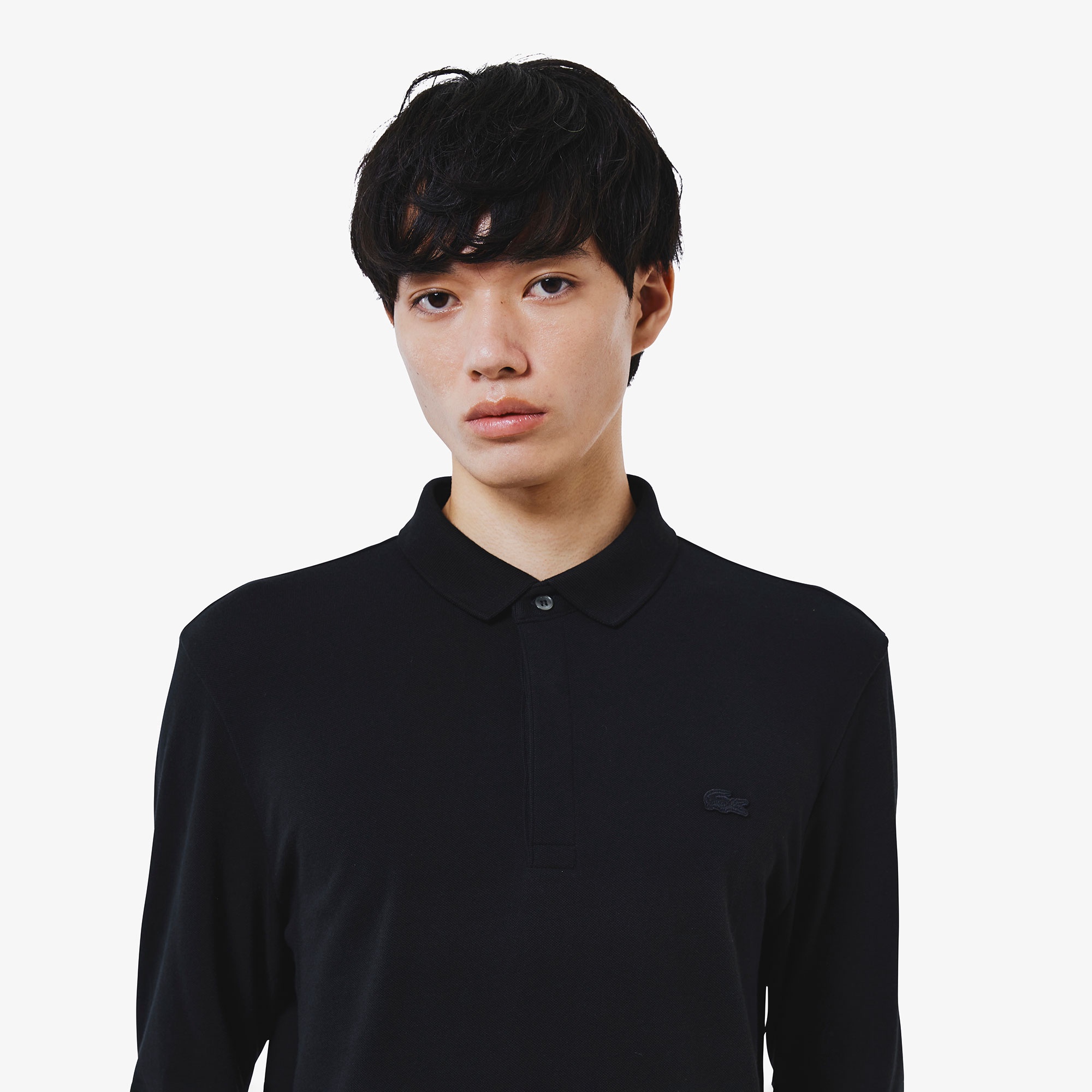 比翼フロントロングスリーブポロシャツ