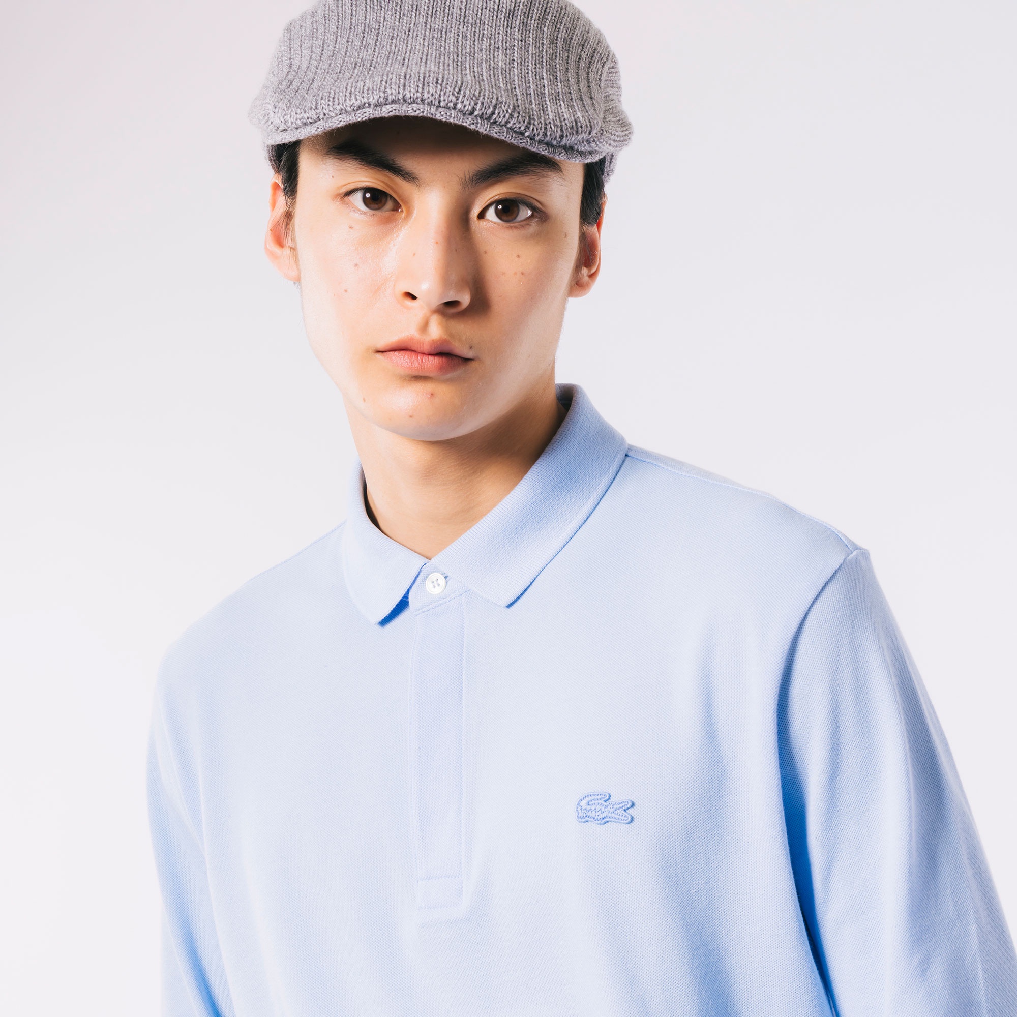 比翼フロントロングスリーブポロシャツ