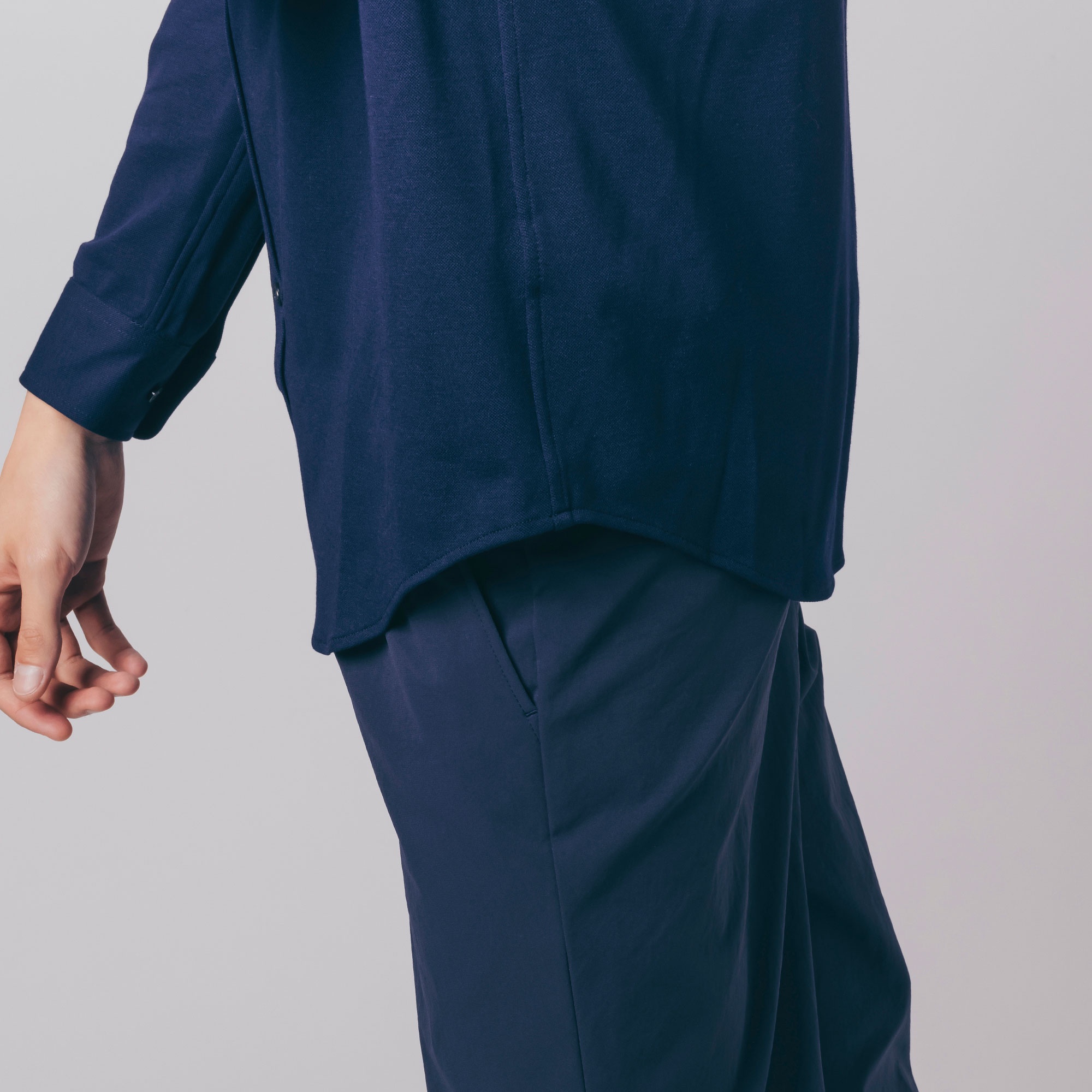 クールマックスブレンド鹿の子地シャツ