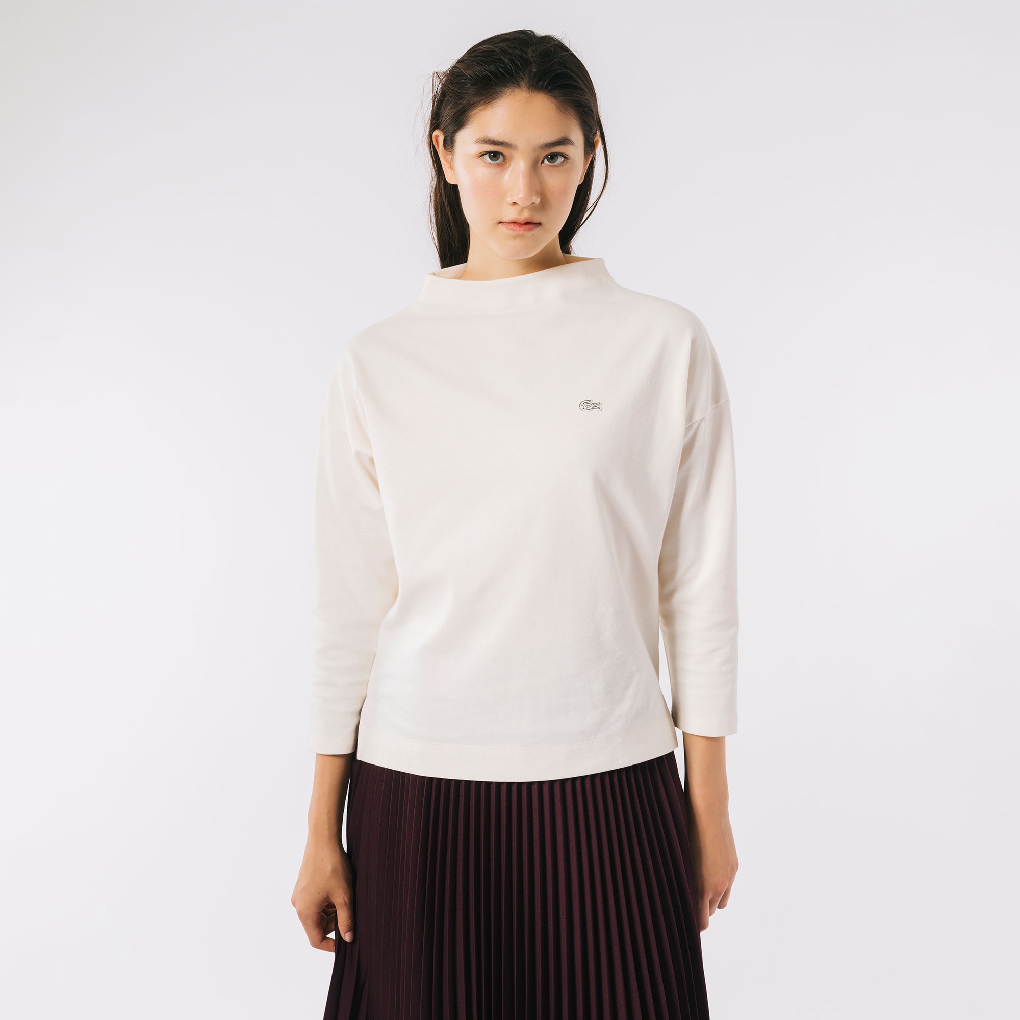 ボトルネックミラノリブプルオーバー