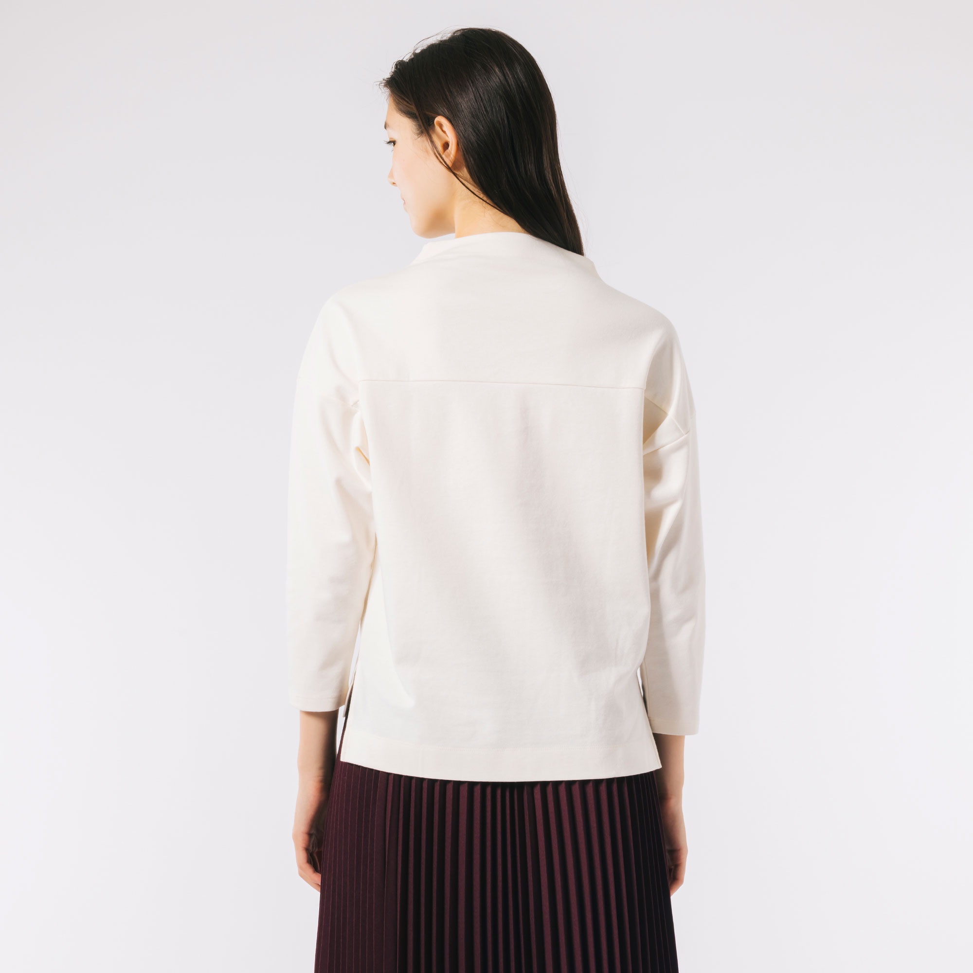 ボトルネックミラノリブプルオーバー