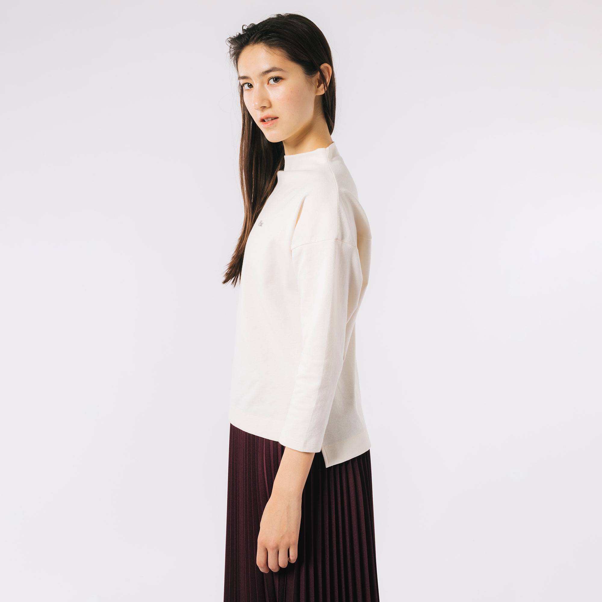 ボトルネックミラノリブプルオーバー