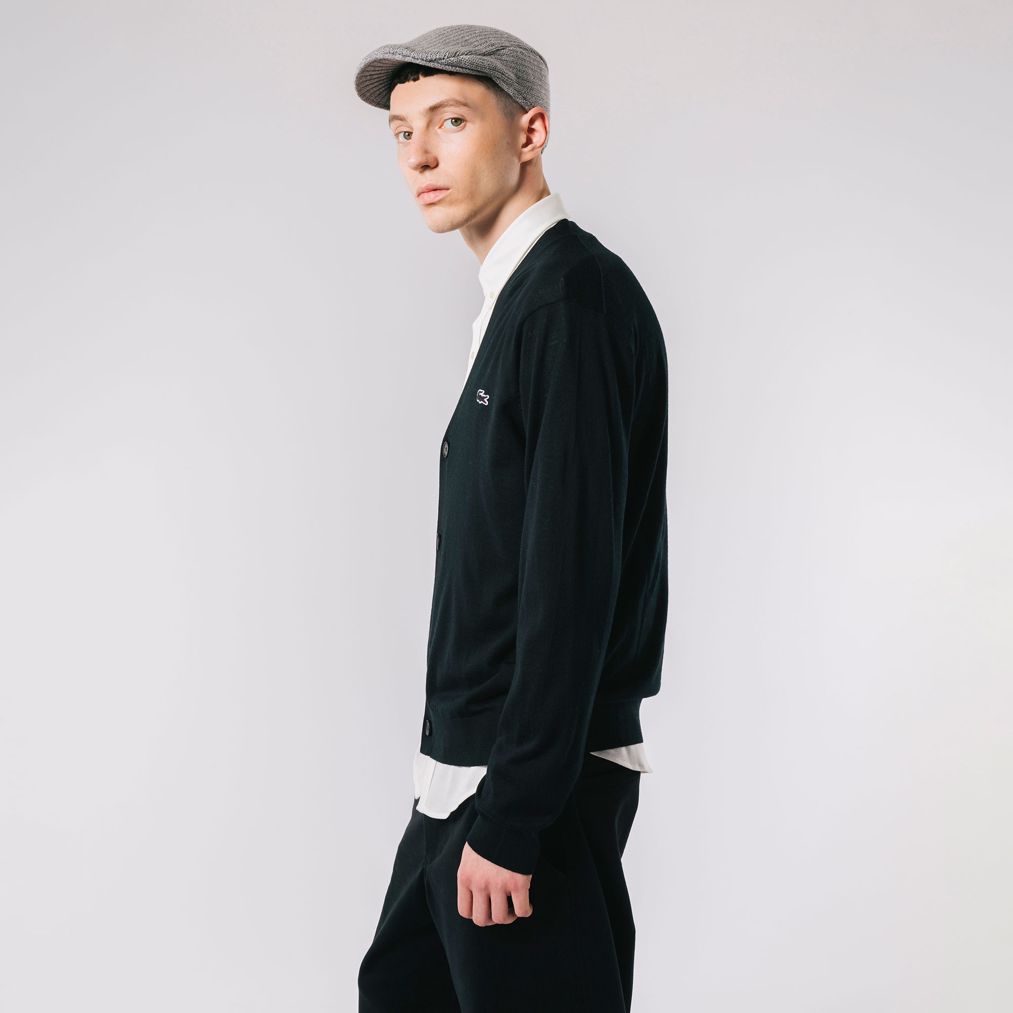 ウォッシャブルウールVネックニットカーディガン