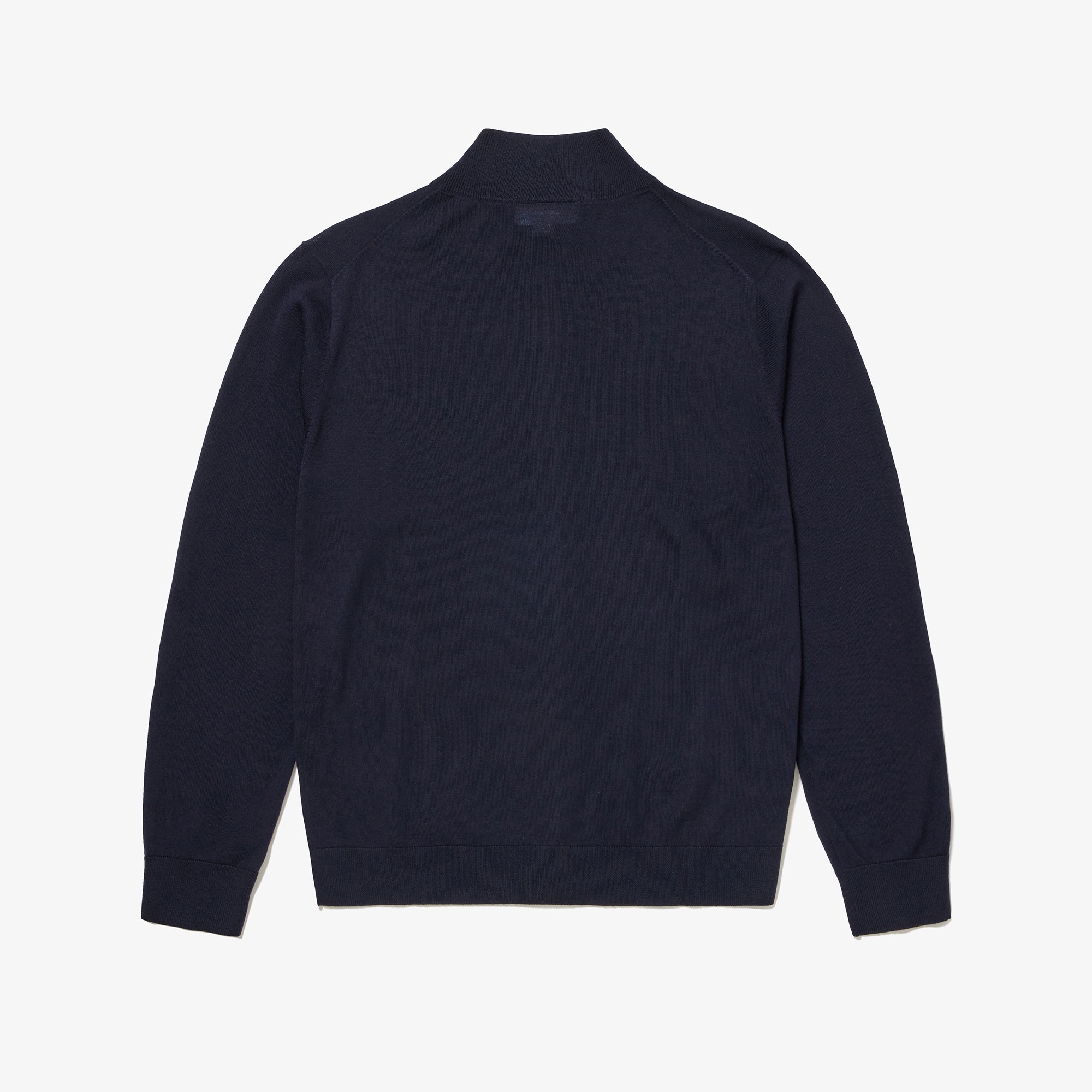 ウォッシャブルウールジップアップニットセーター