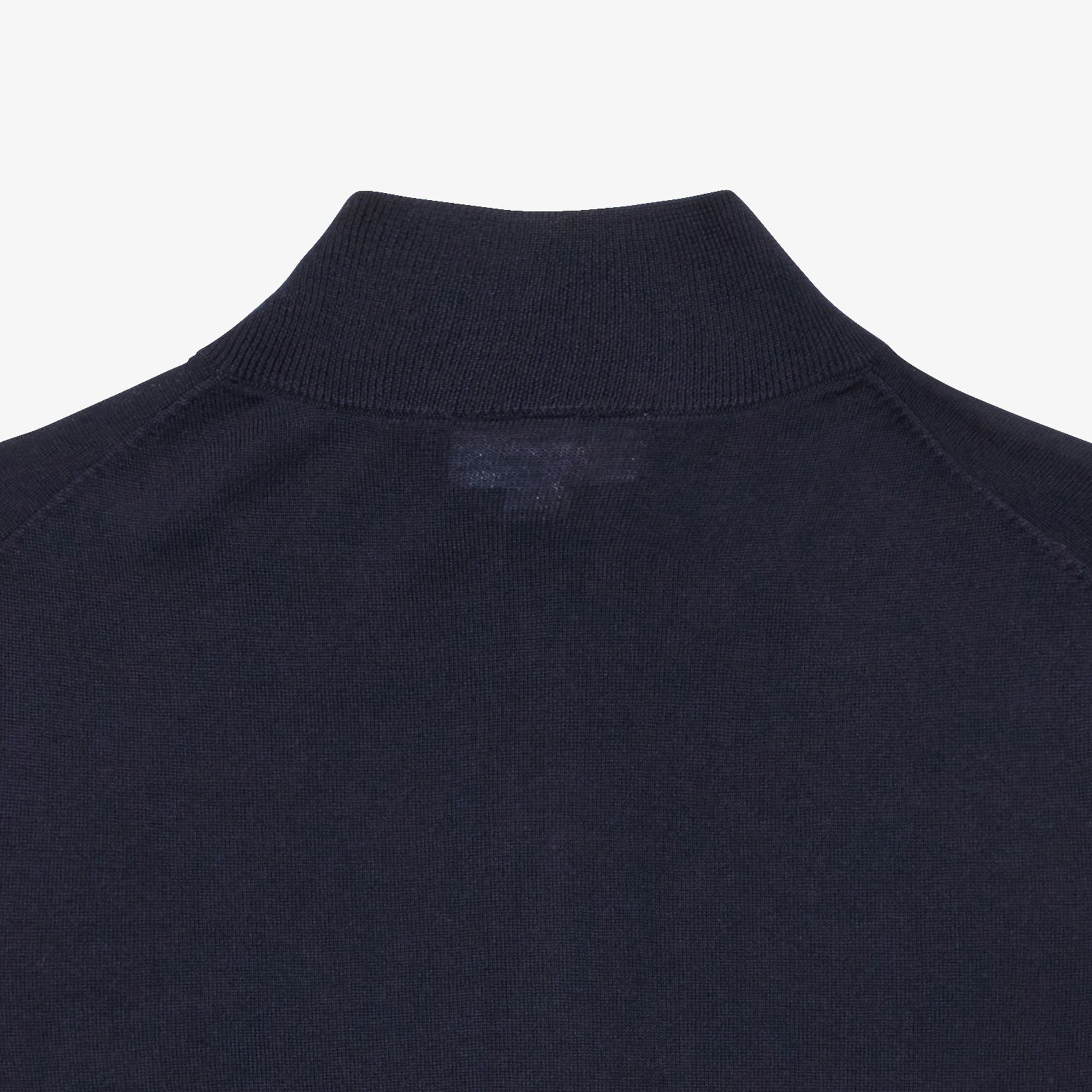 ウォッシャブルウールジップアップニットセーター