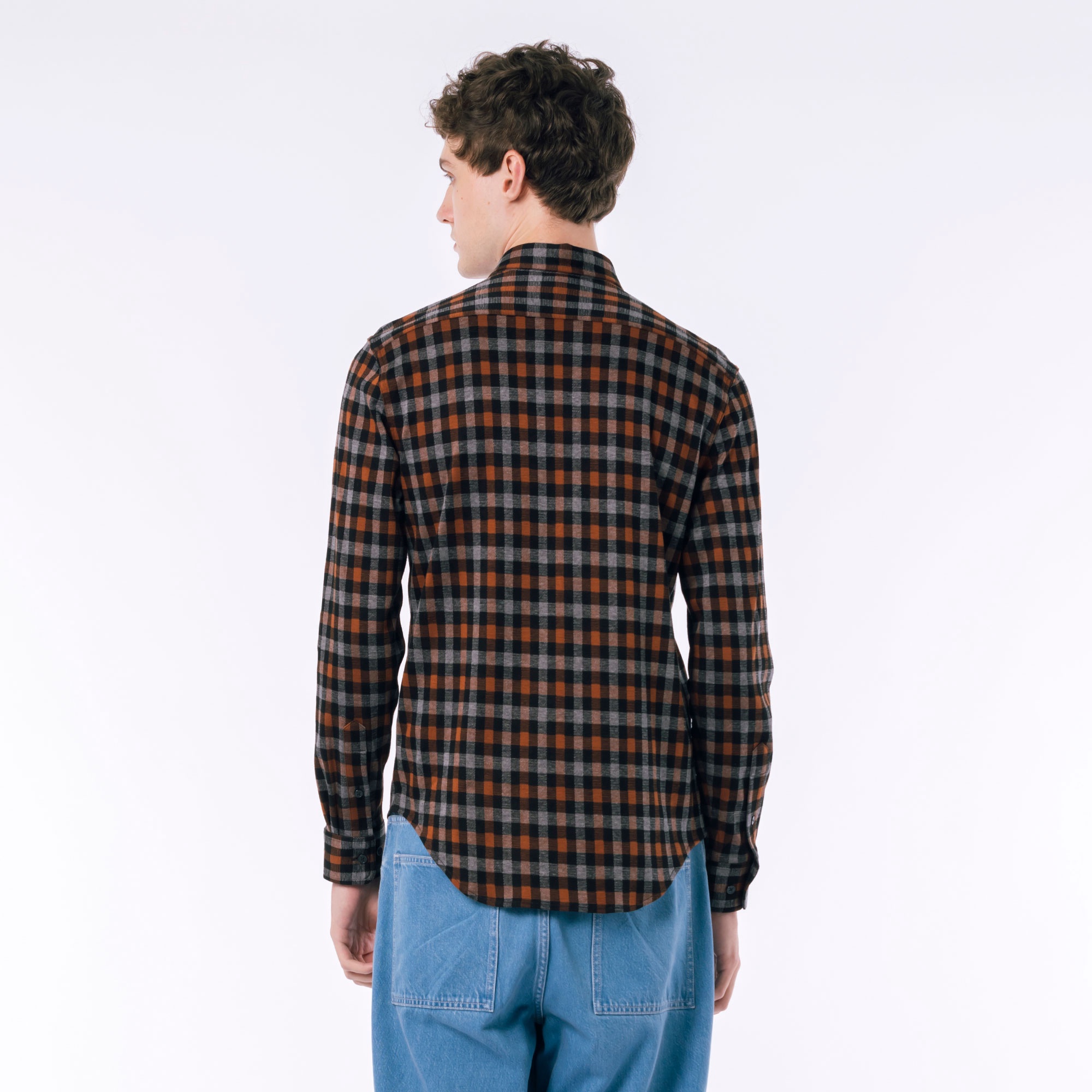 チェックジャージシャツ