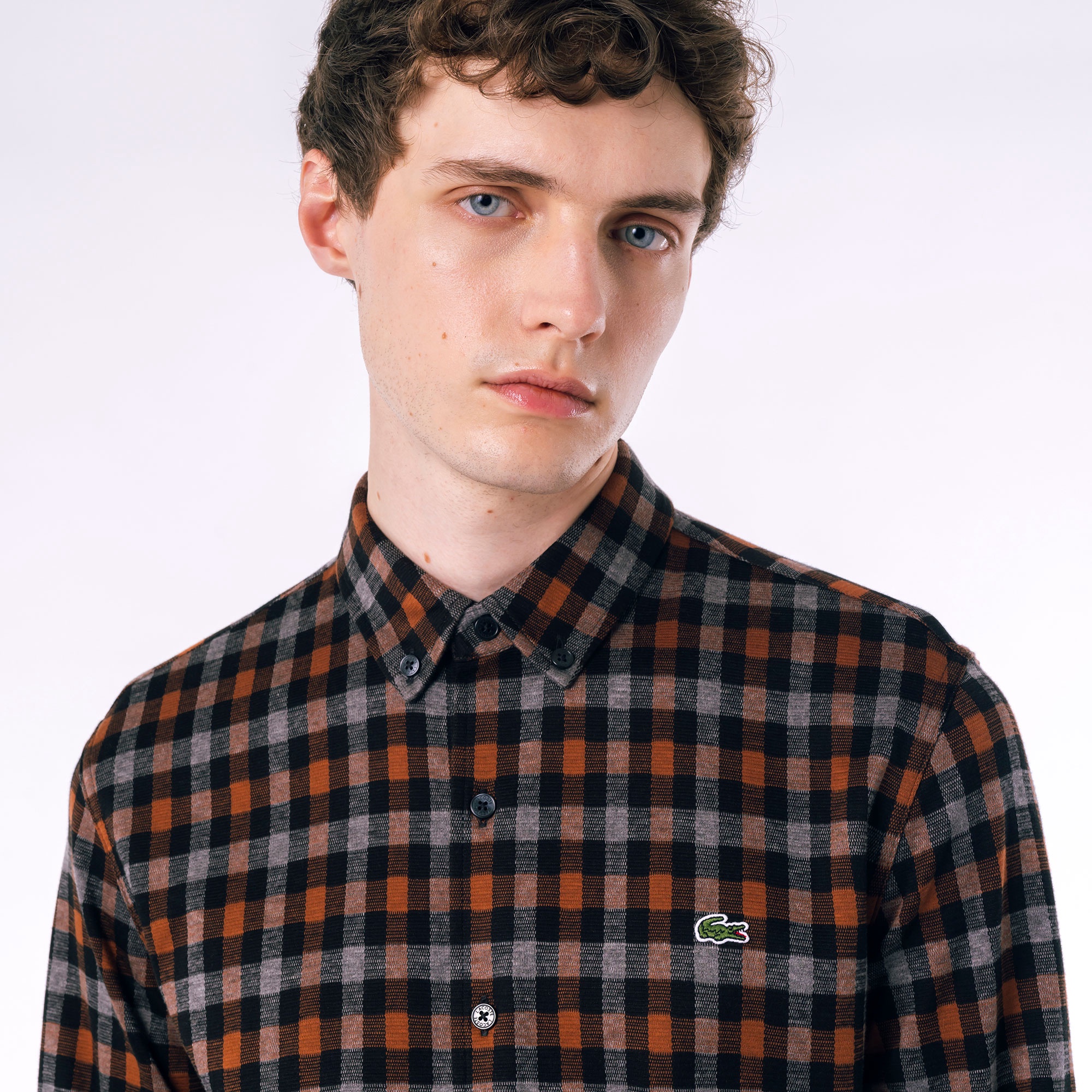 チェックジャージシャツ