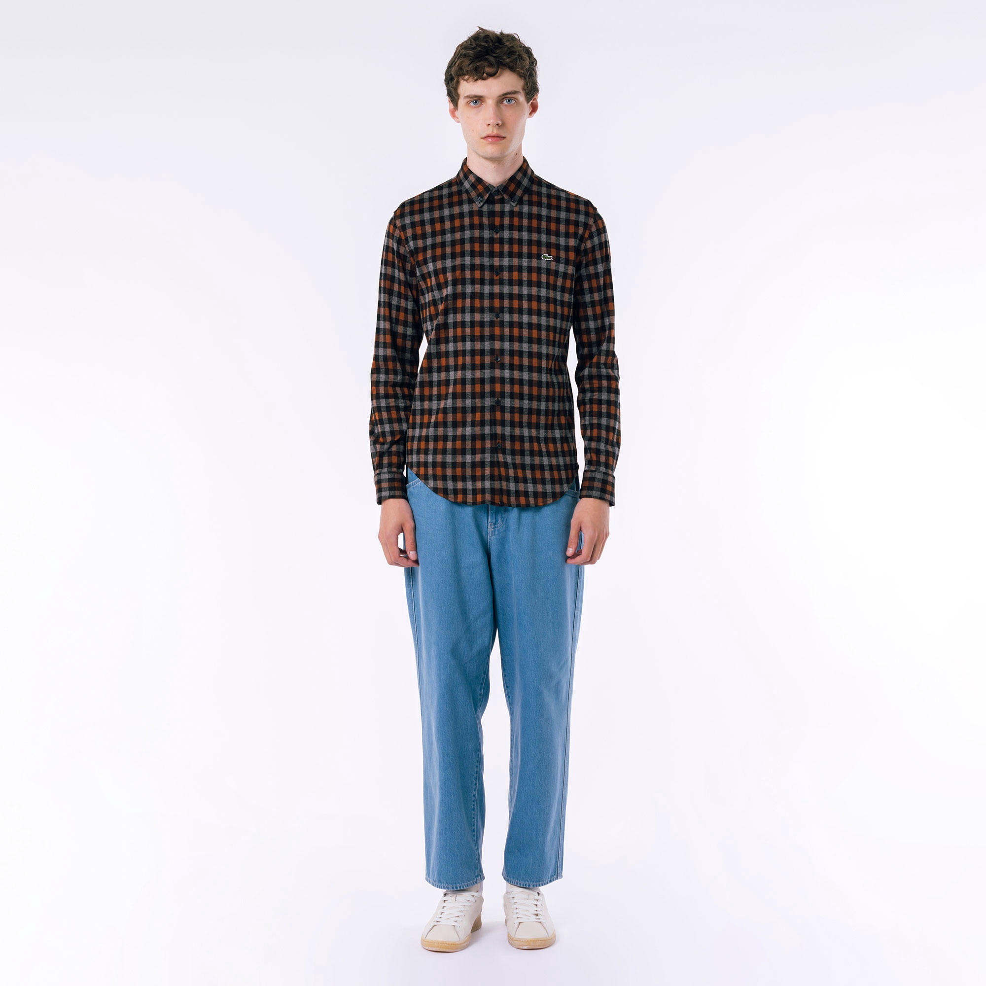 チェックジャージシャツ