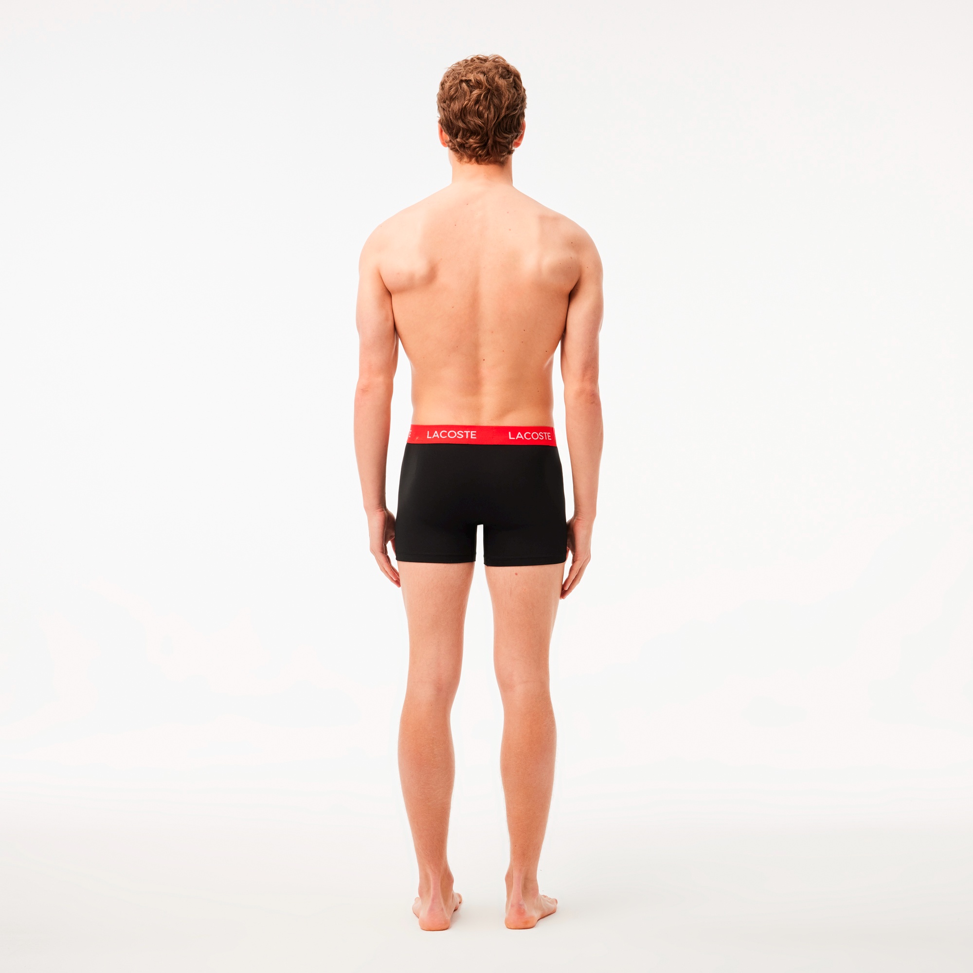 コントラストカラーウェストバンドプレーントランクショーツ3Pパック