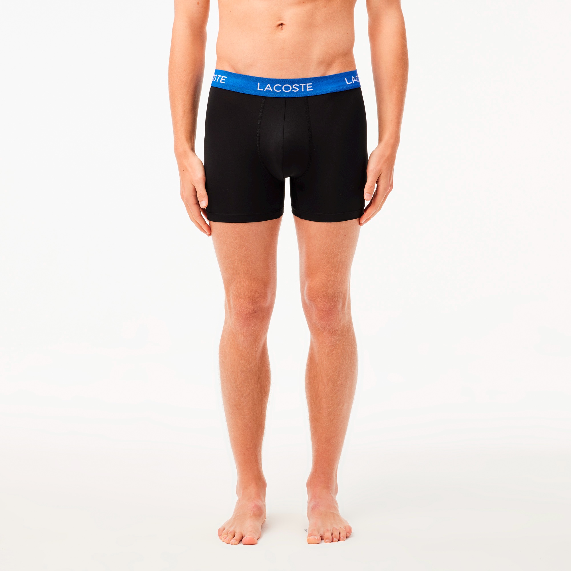 コントラストカラーウェストバンドプレーントランクショーツ3Pパック