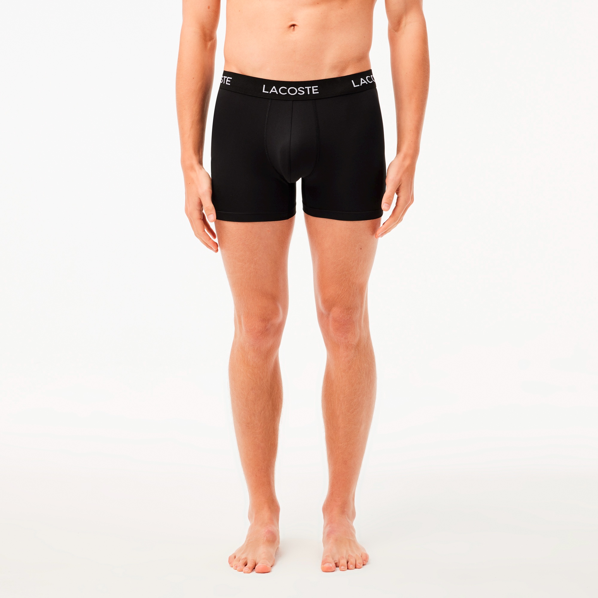 コントラストカラーウェストバンドプレーントランクショーツ3Pパック