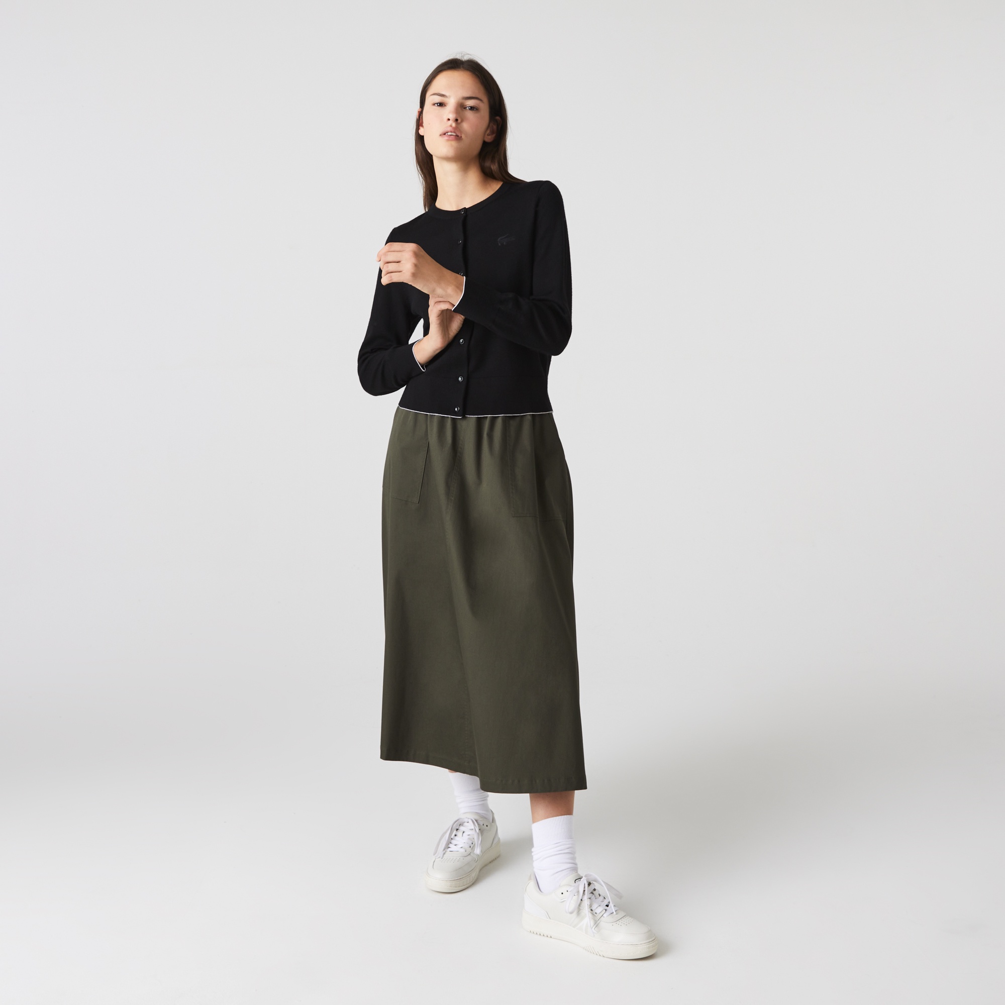 エッセンシャルクルーネックニットカーディガン