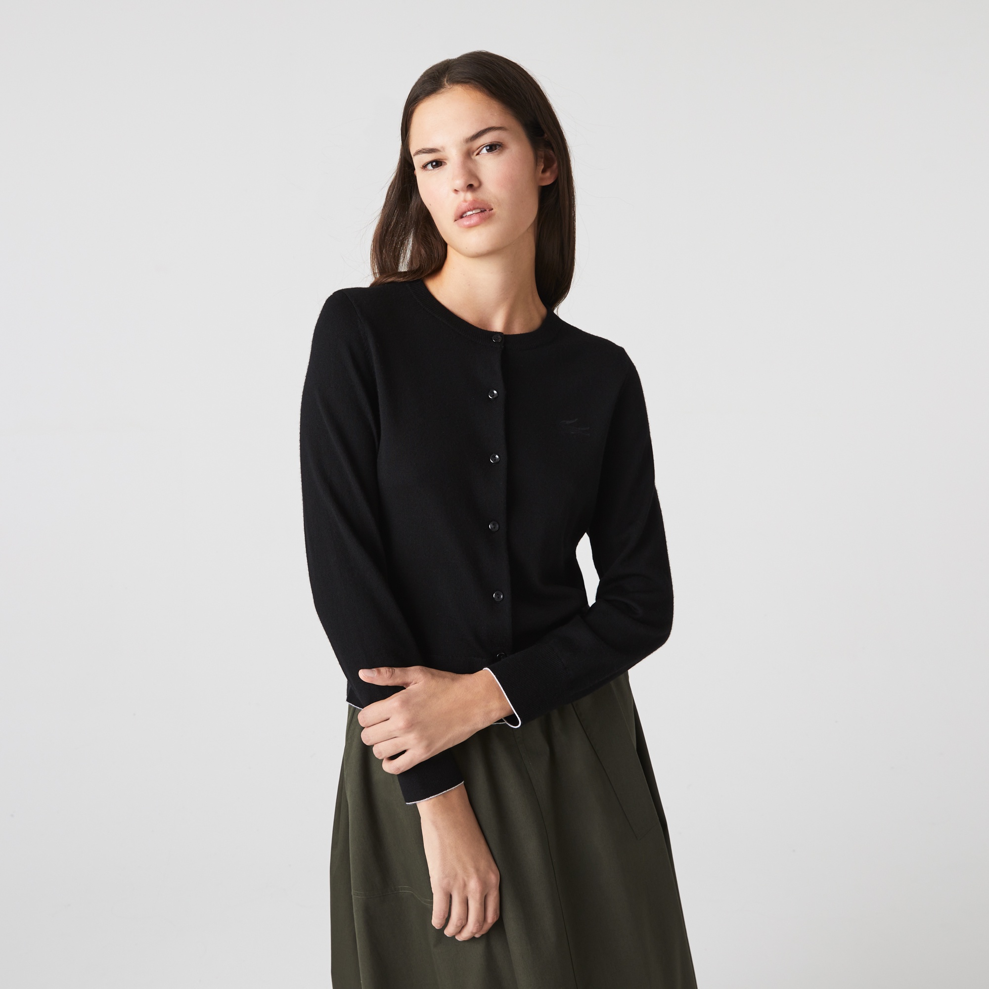 エッセンシャルクルーネックニットカーディガン