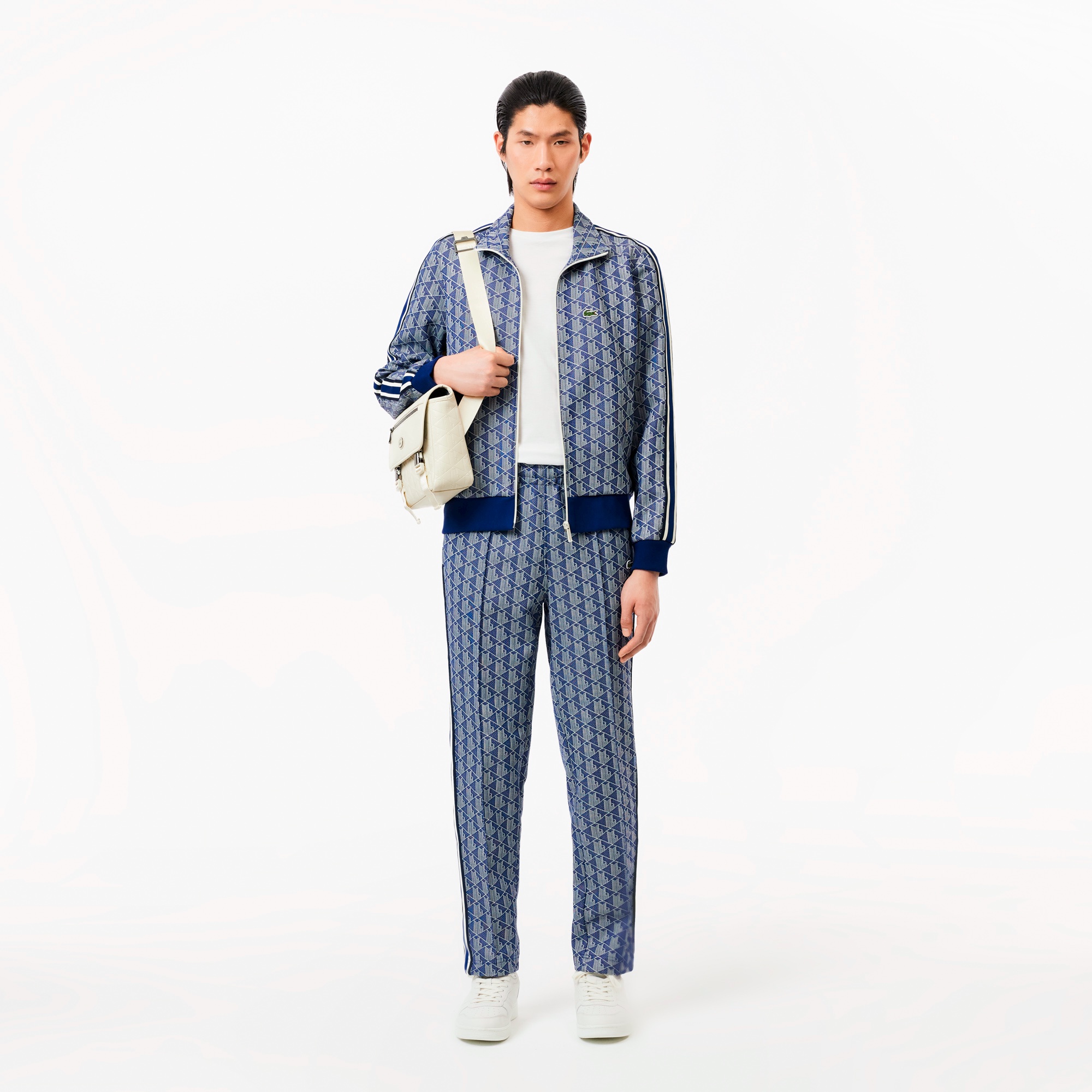 サイドテーピングモノグラムジャカードトラックパンツ