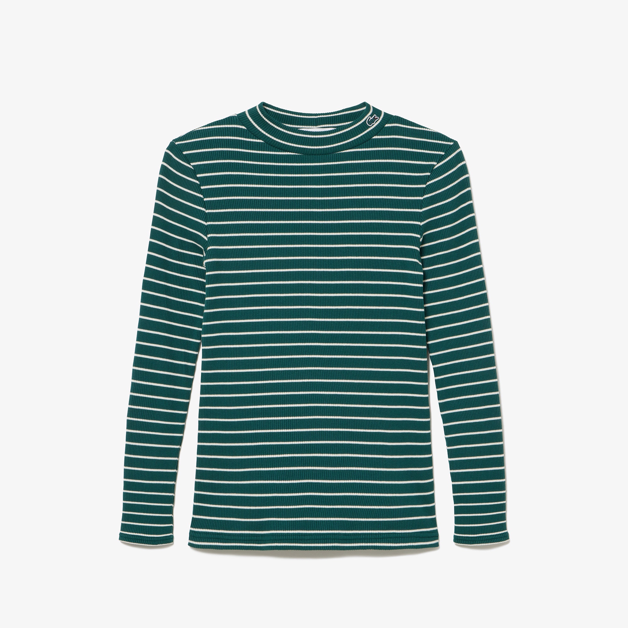 モックネックロングスリーブTシャツ