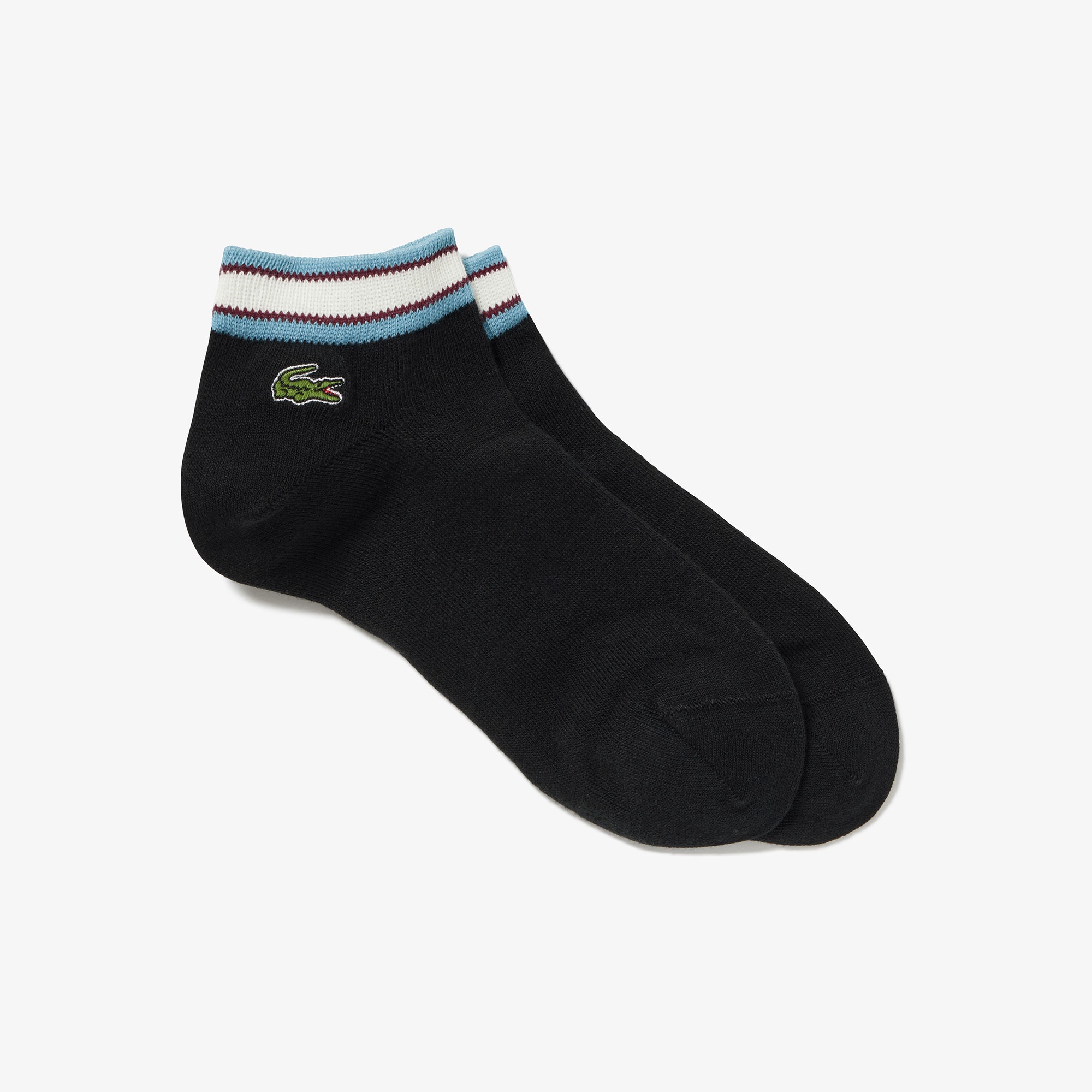 フレンチボーダーリブニットくるぶし丈ソックス