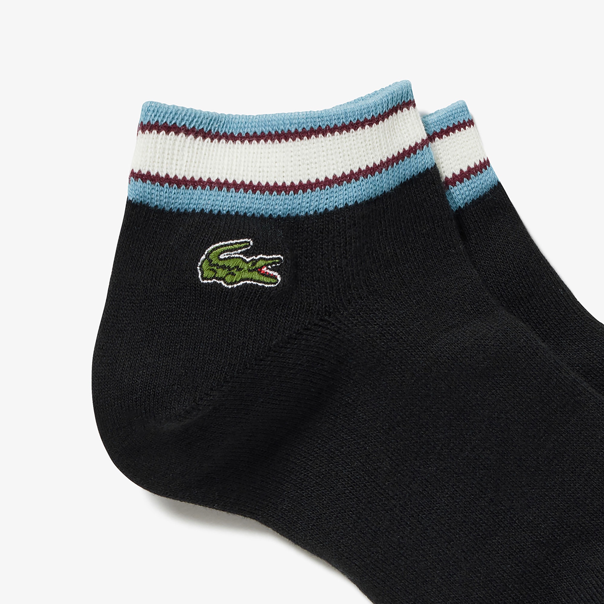 フレンチボーダーリブニットくるぶし丈ソックス