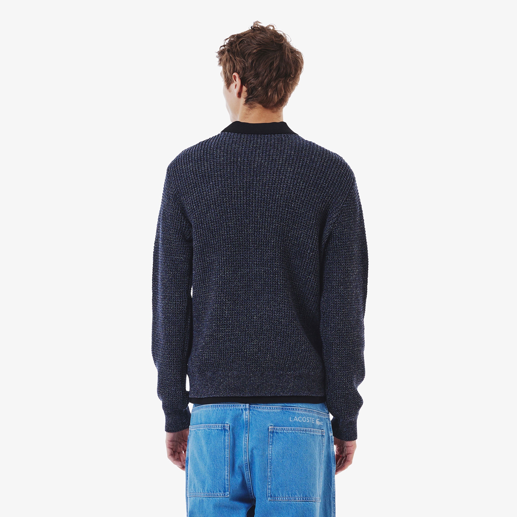 ヘザーカラーリングワッフルニット