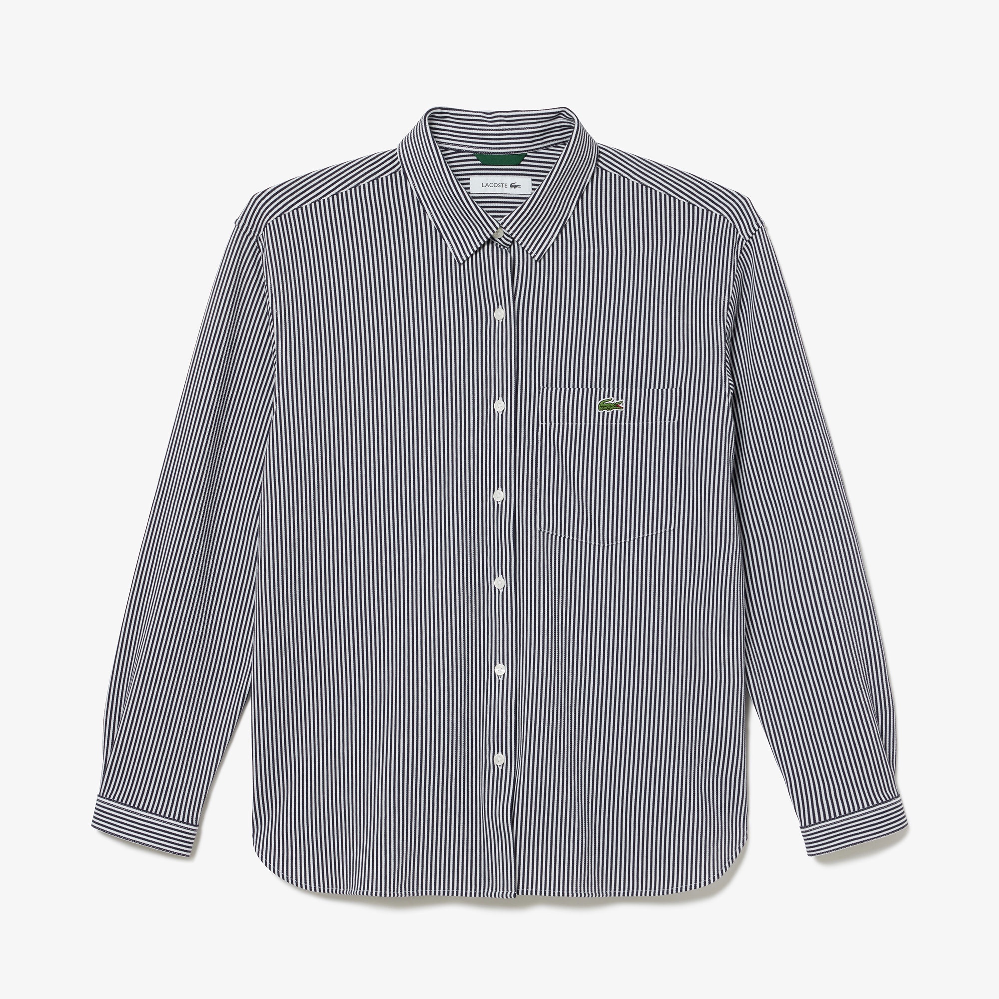 ジャージニットストライプシャツ