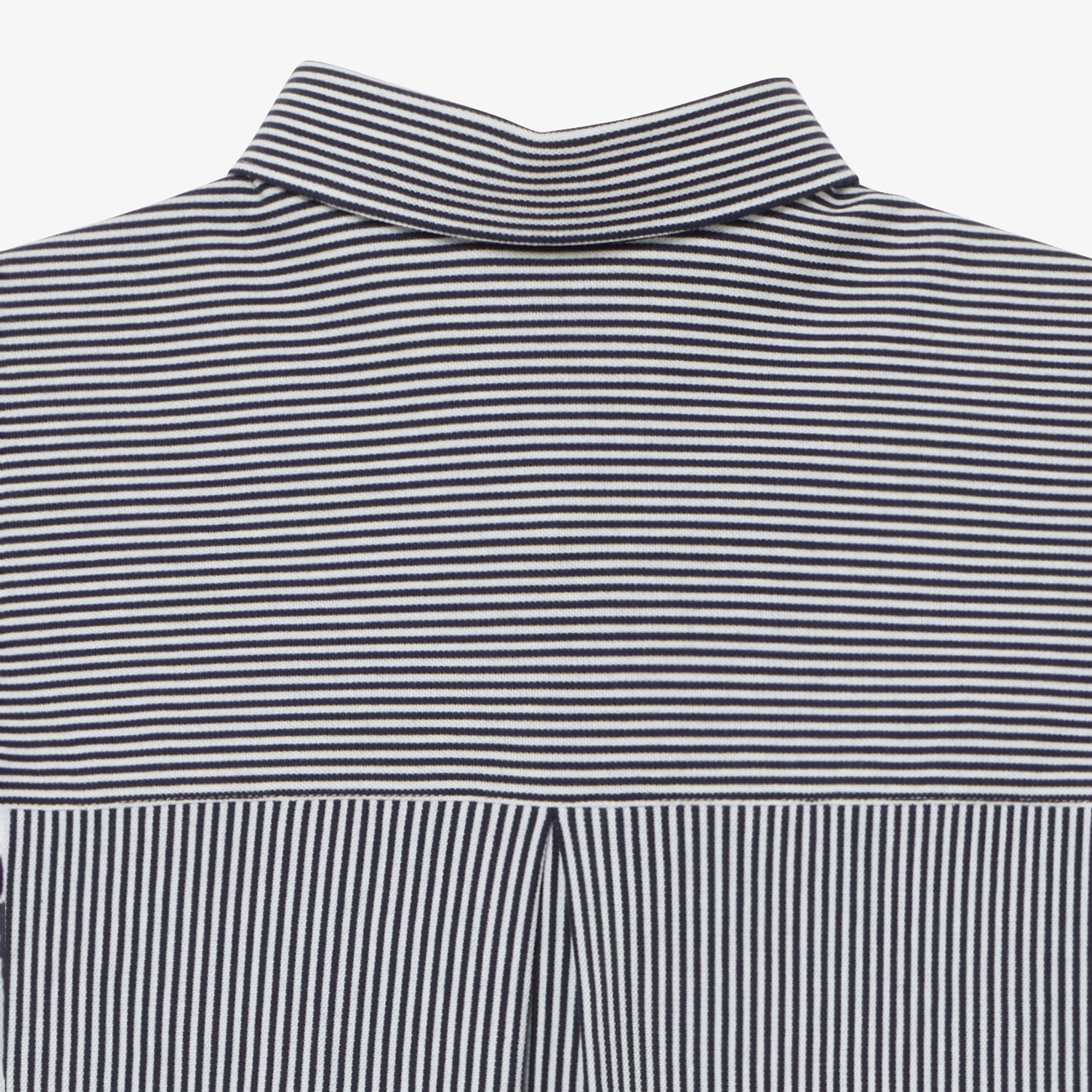 ジャージニットストライプシャツ