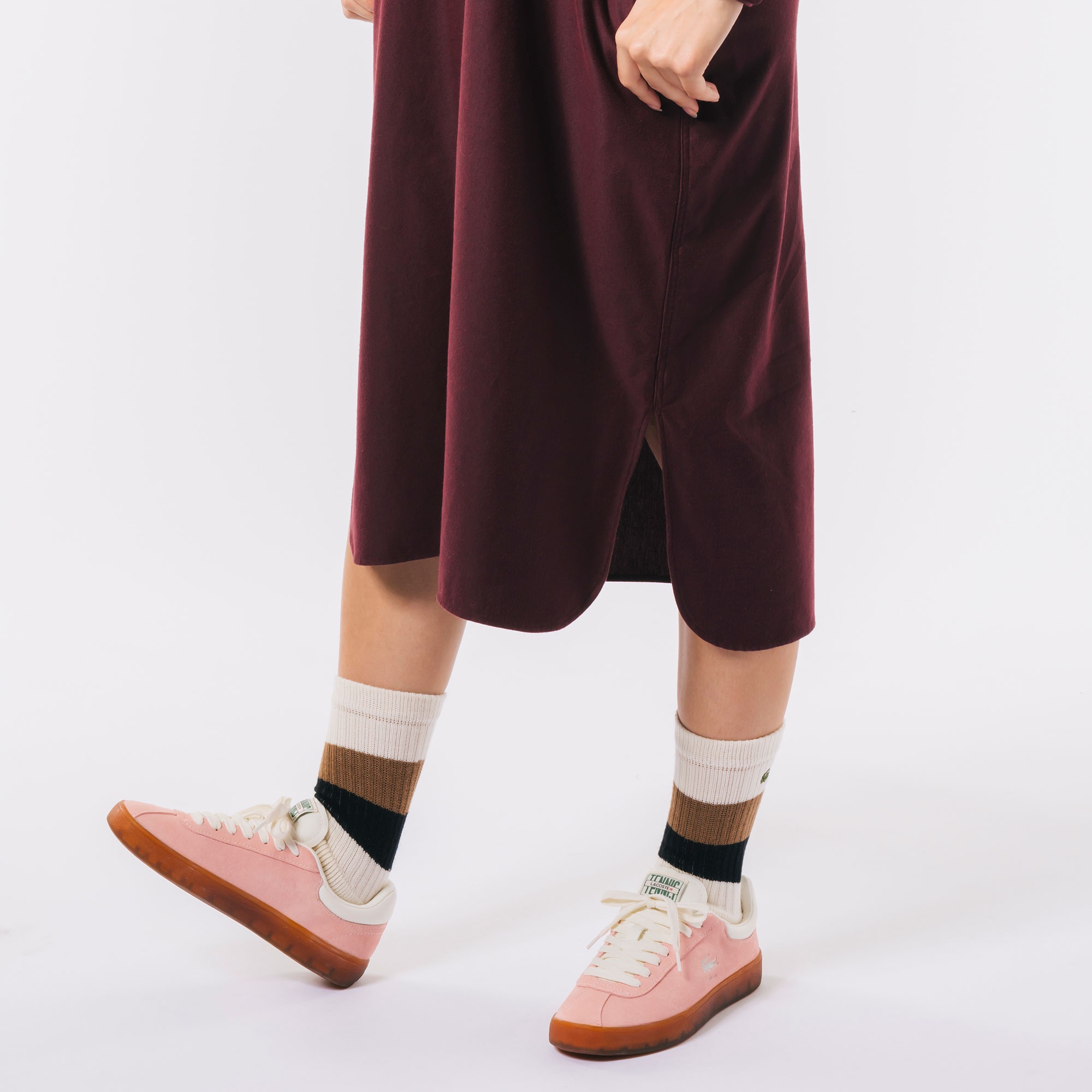 インディゴライクニットシャツドレス