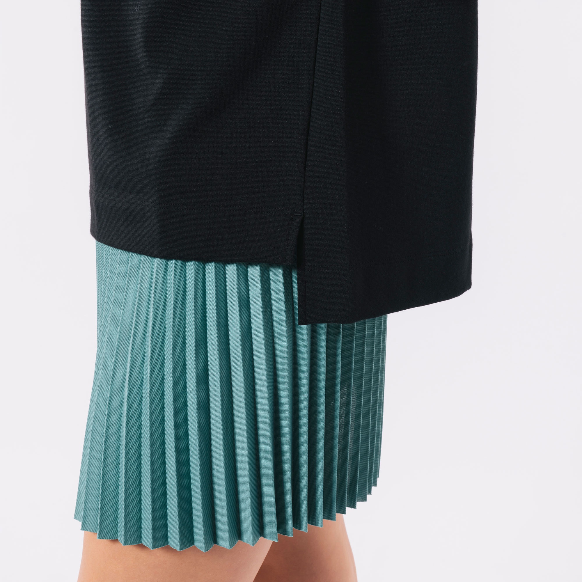 モックネックミラノリブニットTシャツ