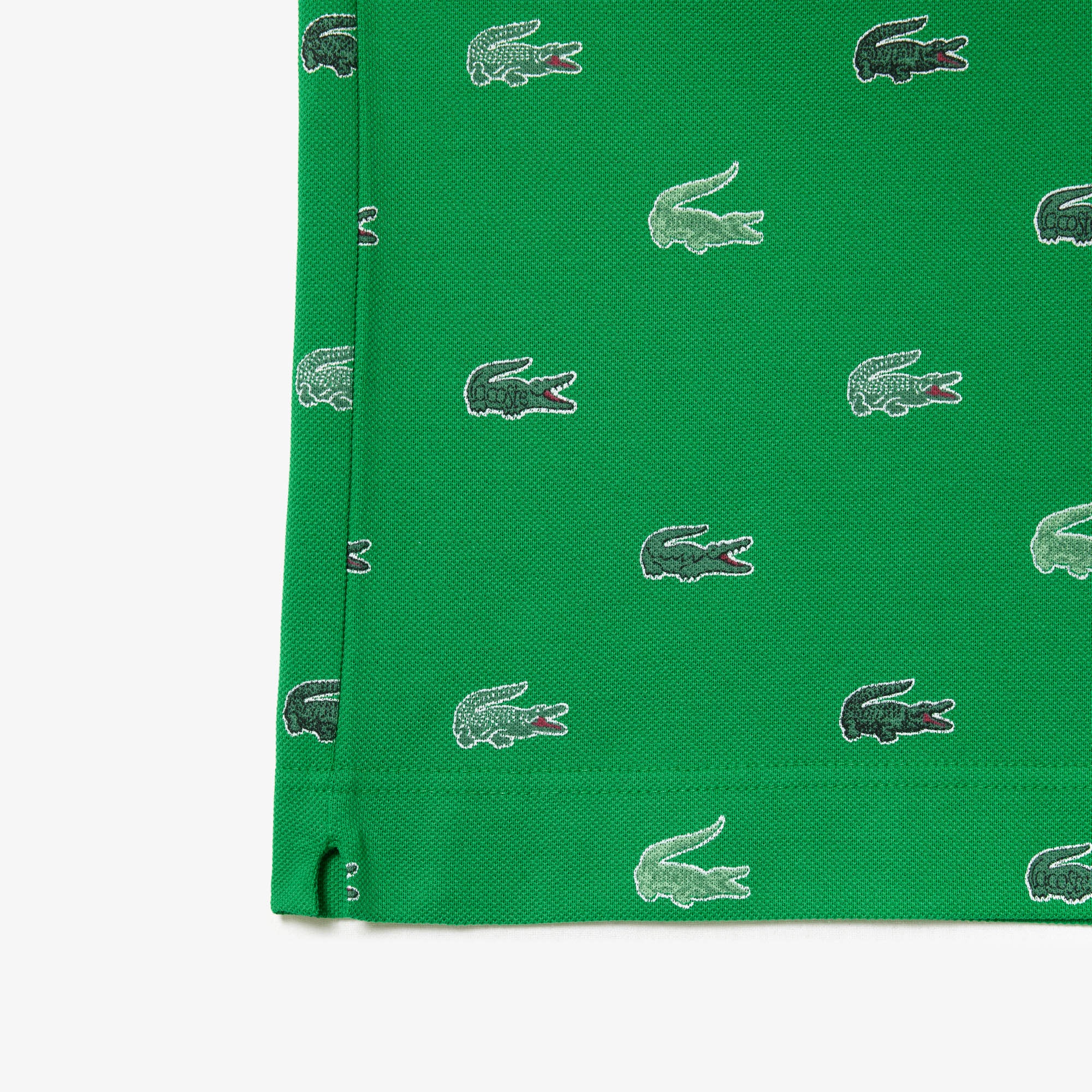 オールオーバーワニロゴプリントポロシャツ