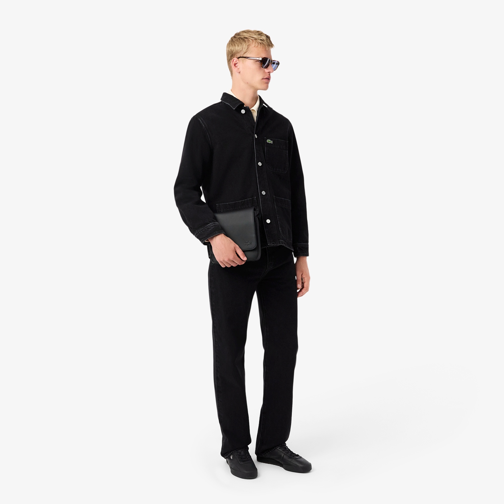 メンズクラシック スリムフラップサッチェルバッグ