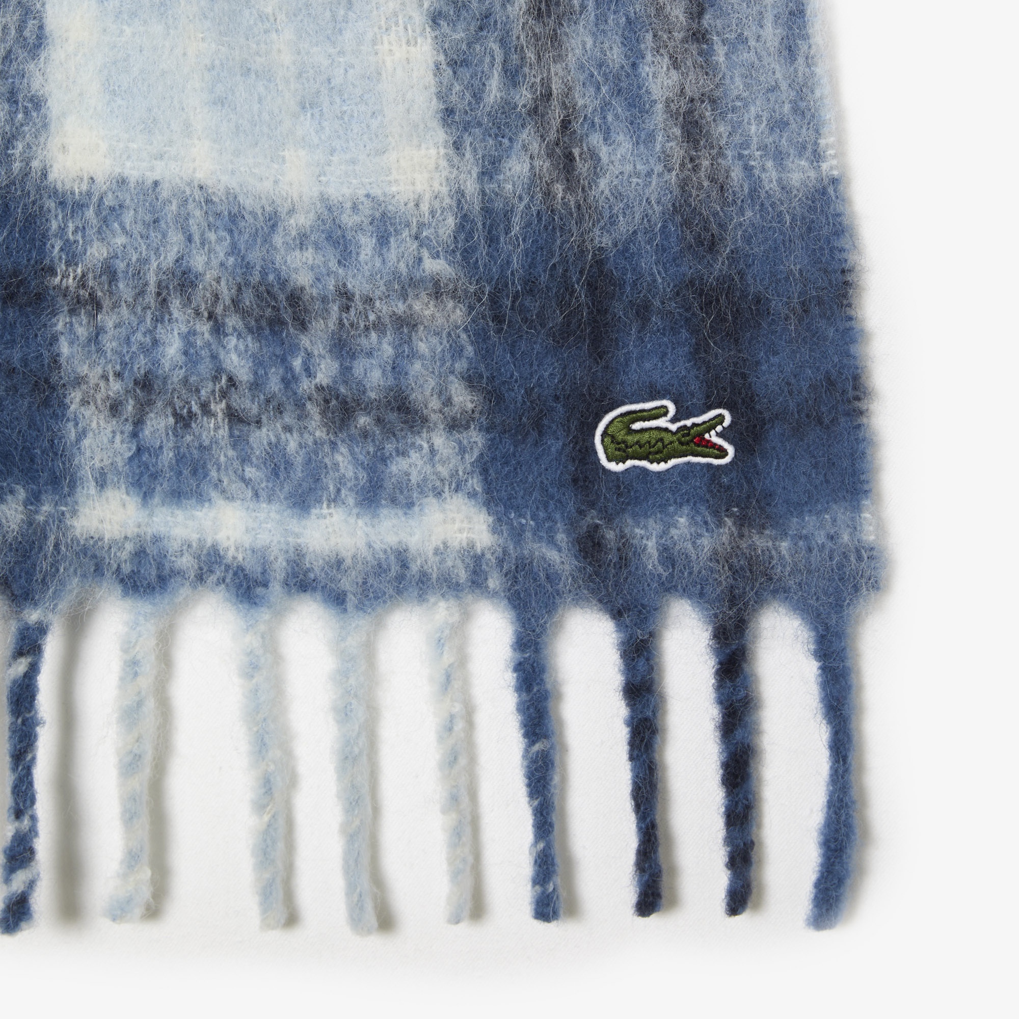 アルパカブレンドチェックマフラー