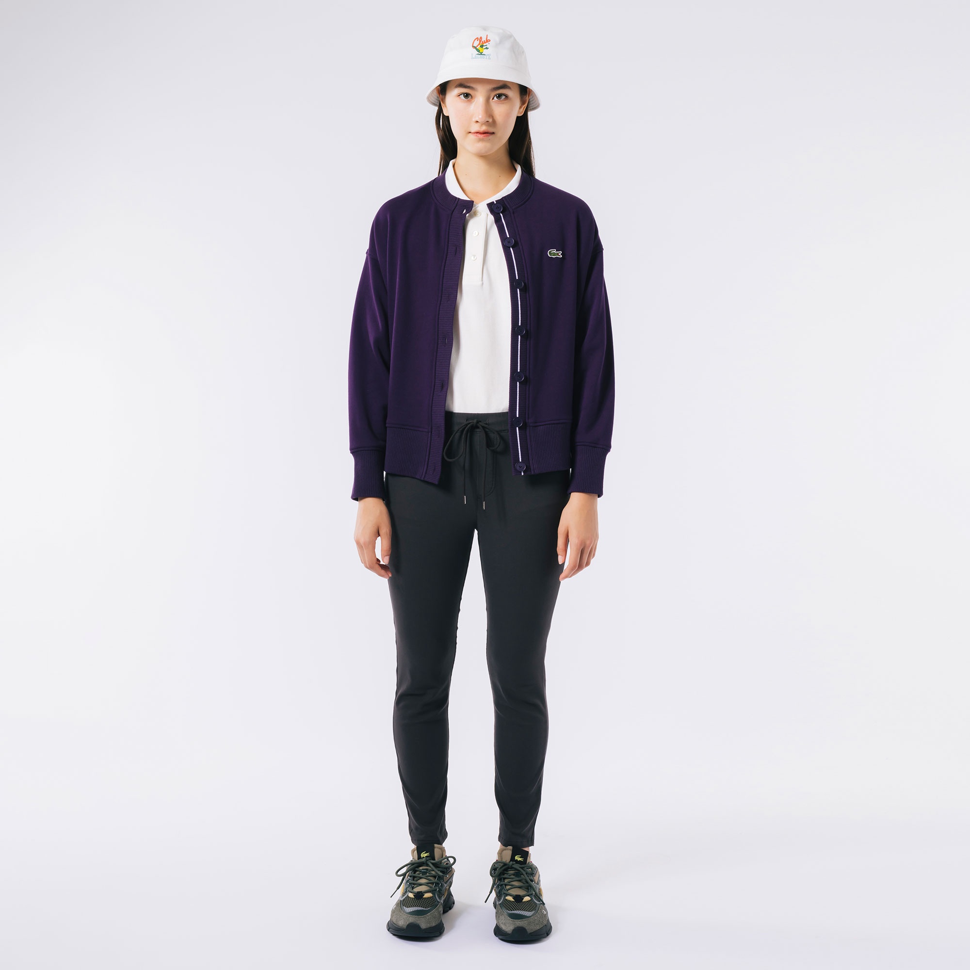 ドルマンスリーブクルーネックスウェットカーディガン