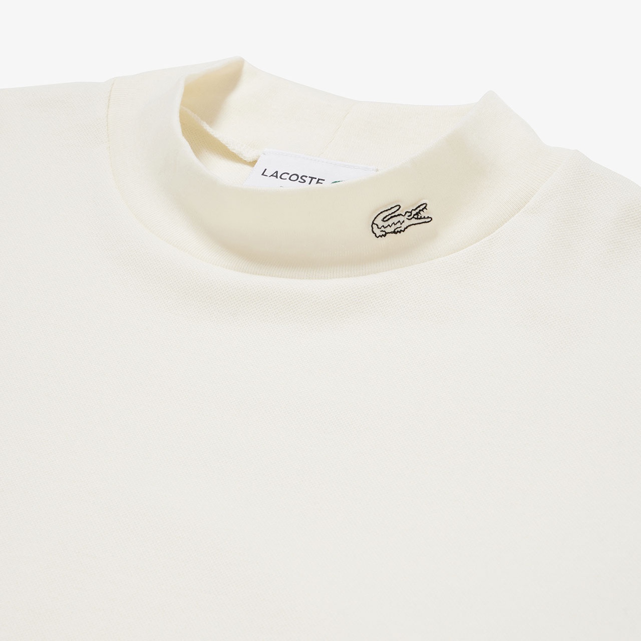 鹿の子地モックネックTシャツ