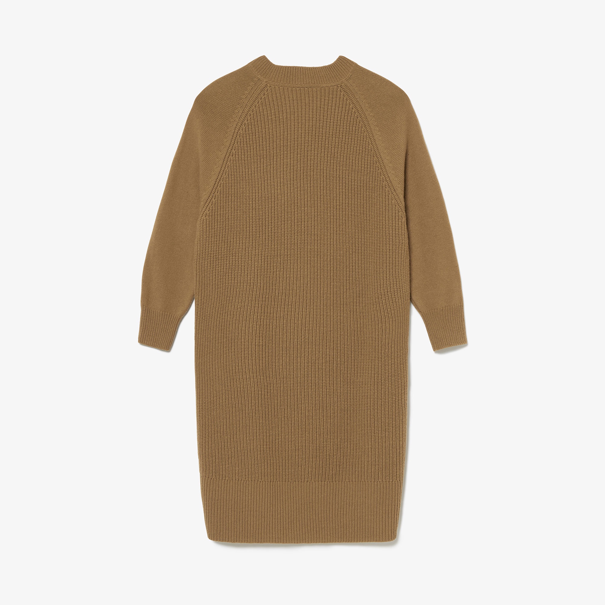 前後切り替えコンビネーションVネックニットドレス