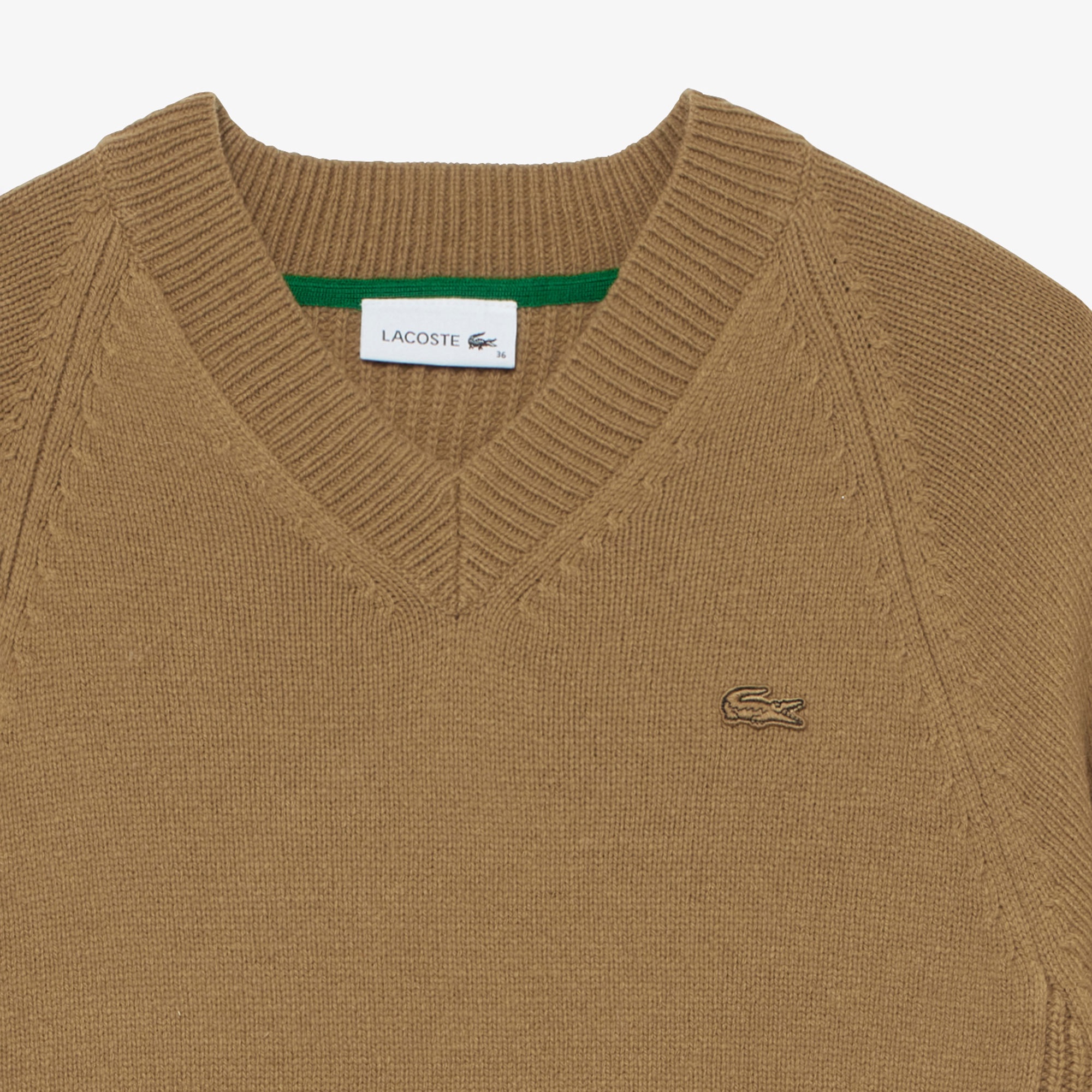 前後切り替えコンビネーションVネックニットドレス