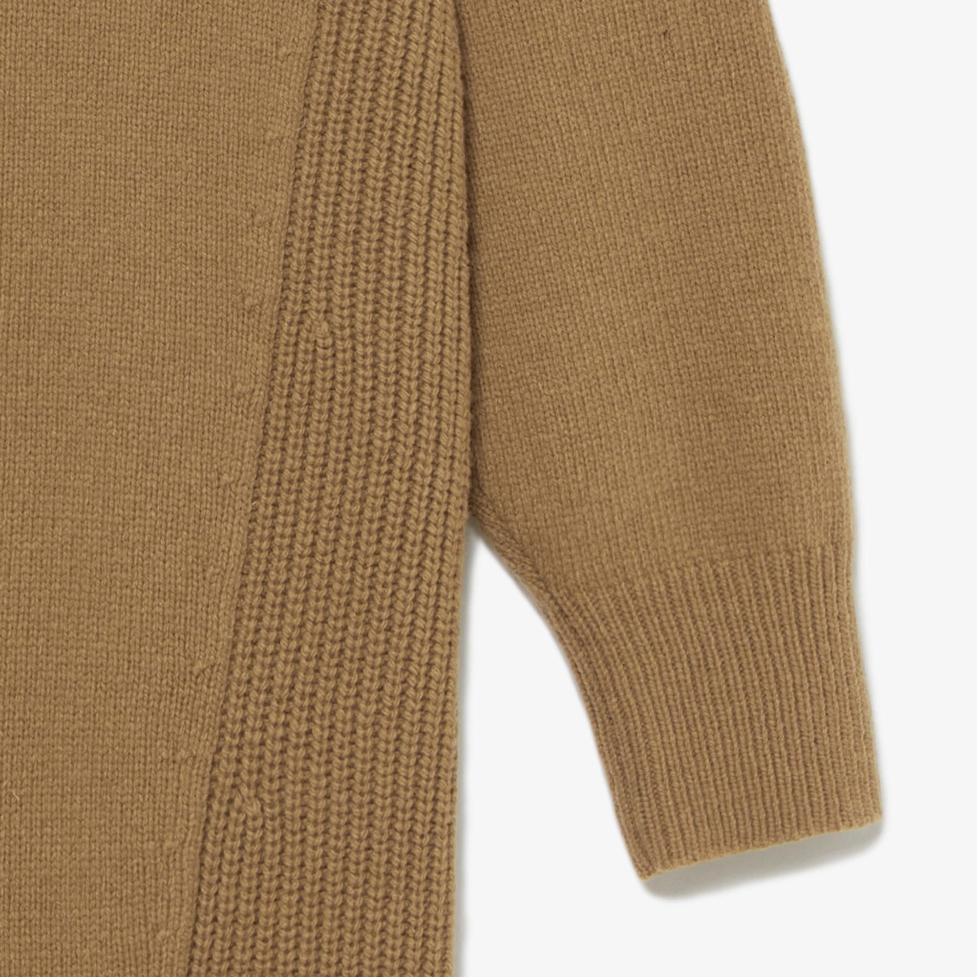 前後切り替えコンビネーションVネックニットドレス