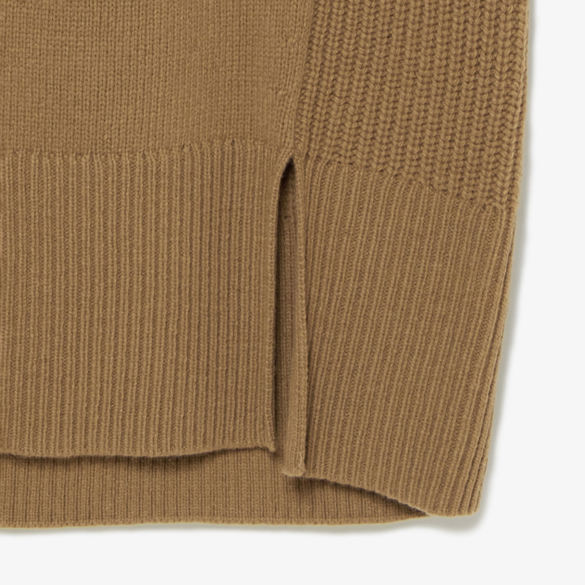 前後切り替えコンビネーションVネックニットドレス