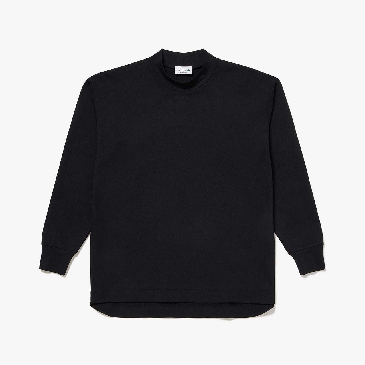 鹿の子地モックネックTシャツ