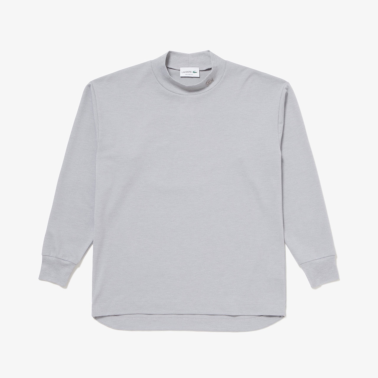 鹿の子地モックネックTシャツ