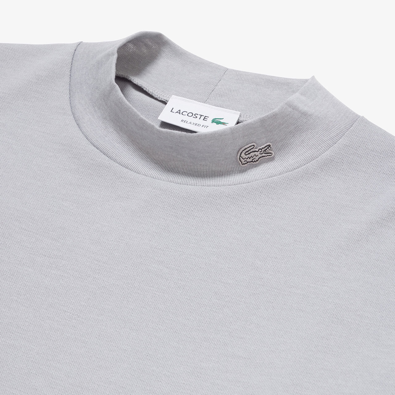 鹿の子地モックネックTシャツ