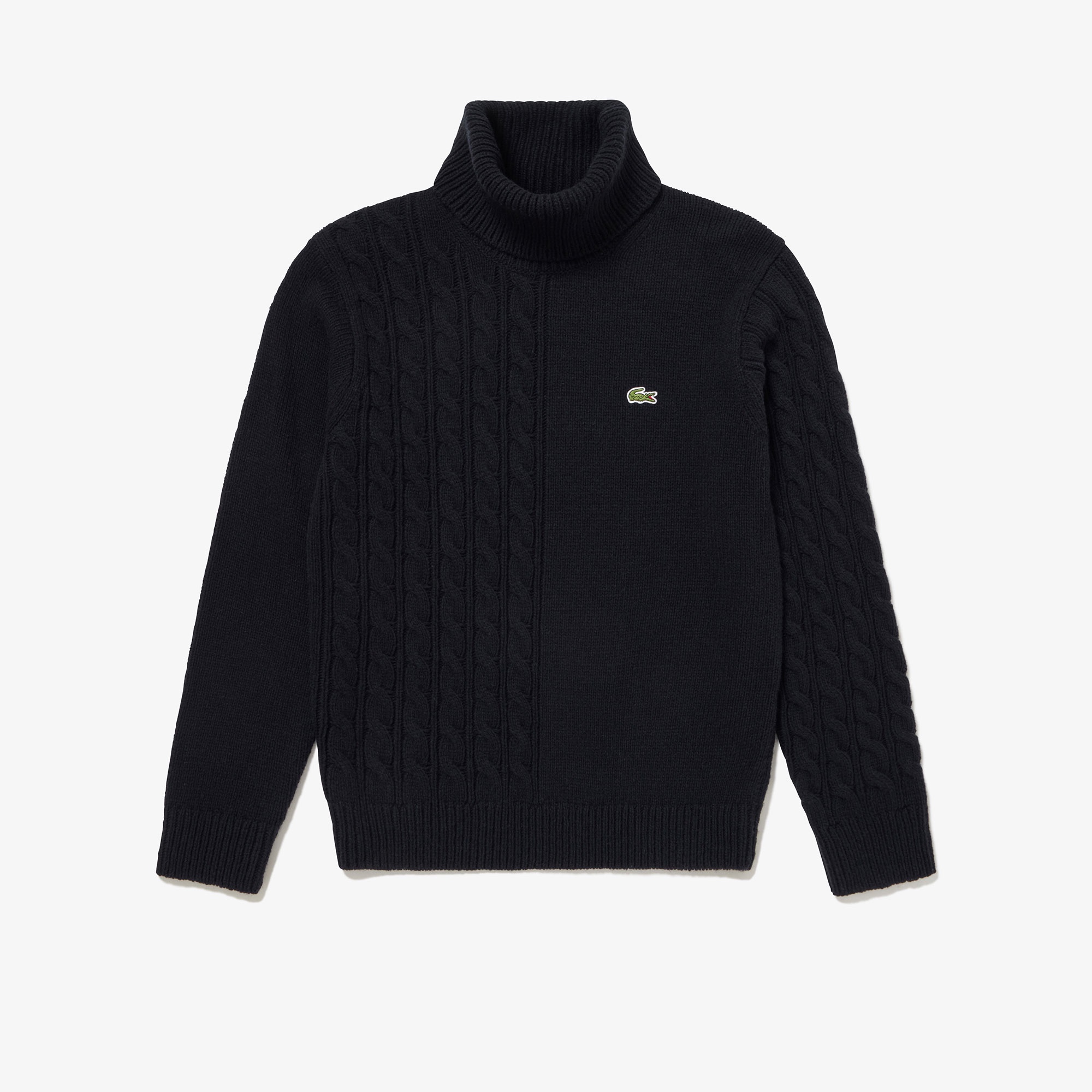 アシンメトリータートルネックニットセーター