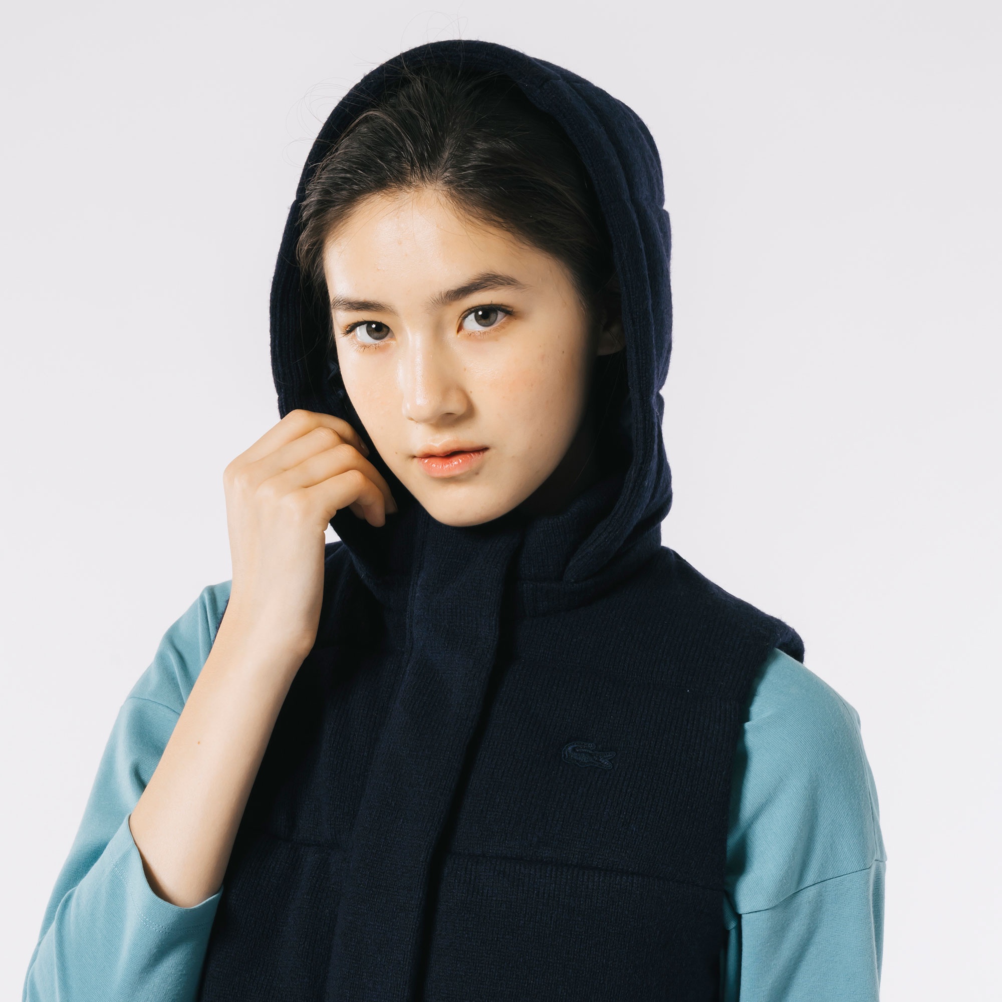 ウールニット中綿ベスト