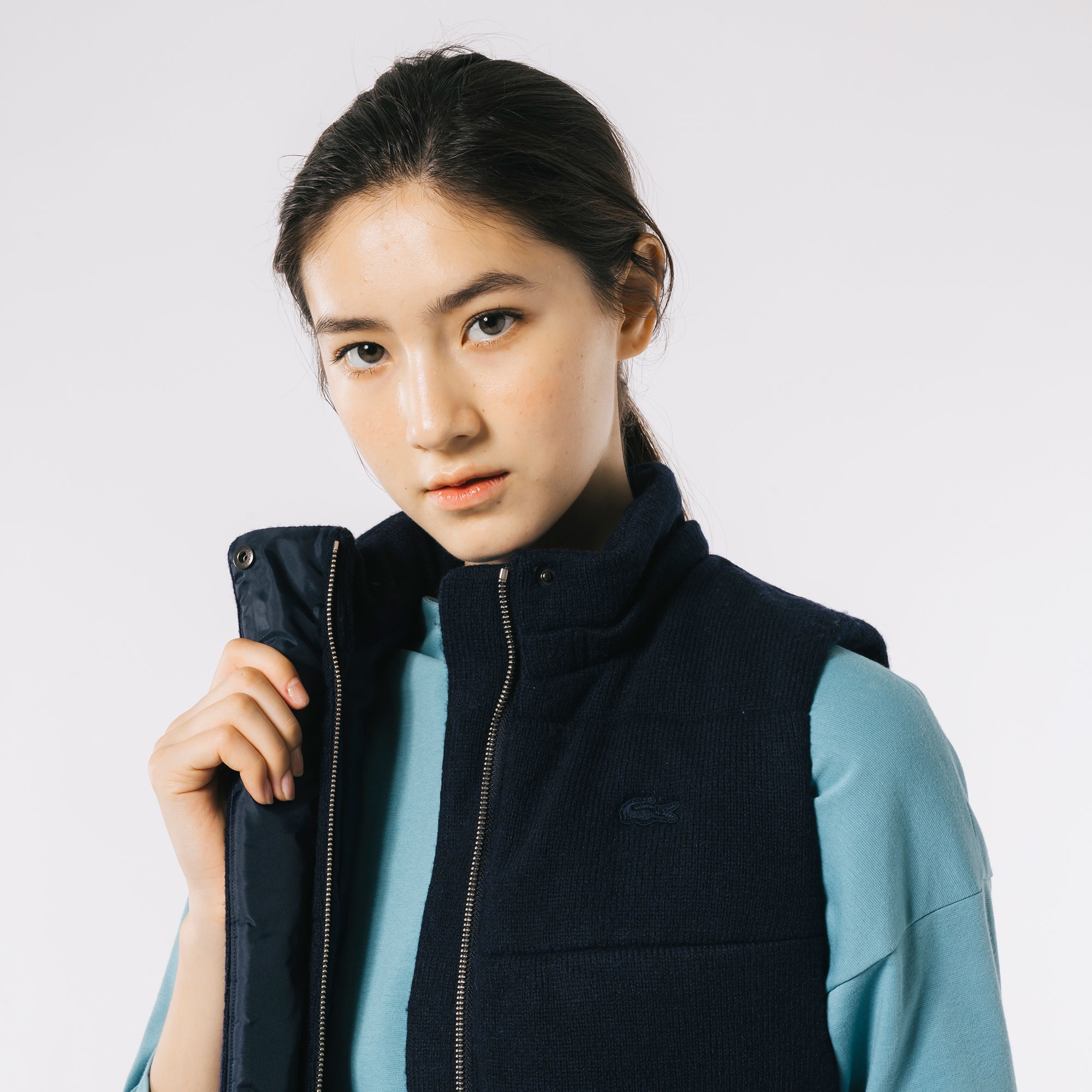 ウールニット中綿ベスト