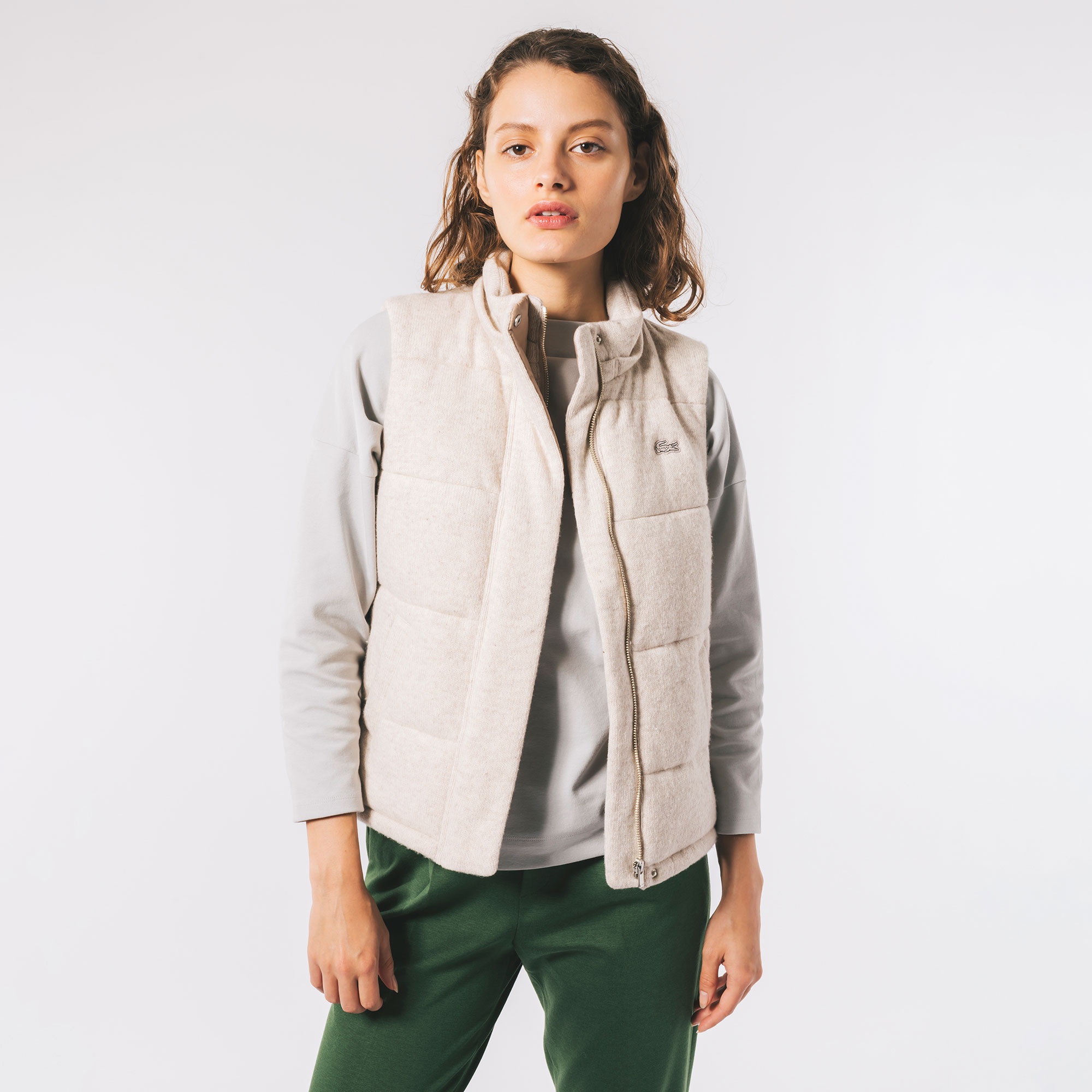 ウールニット中綿ベスト