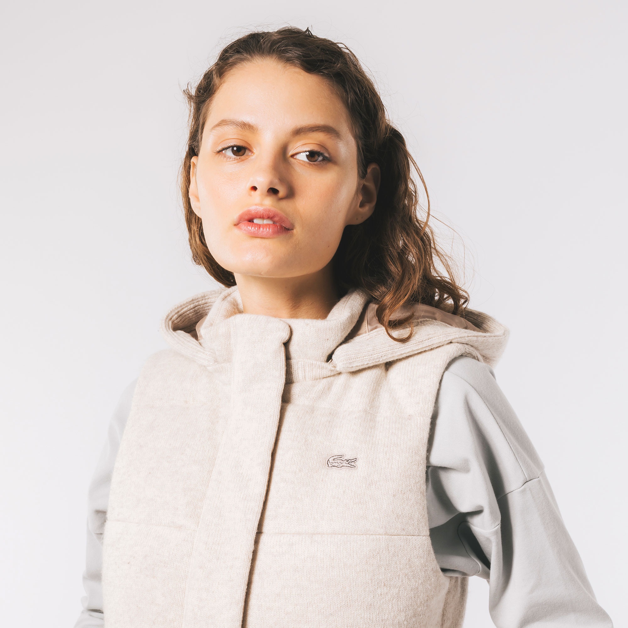 ウールニット中綿ベスト