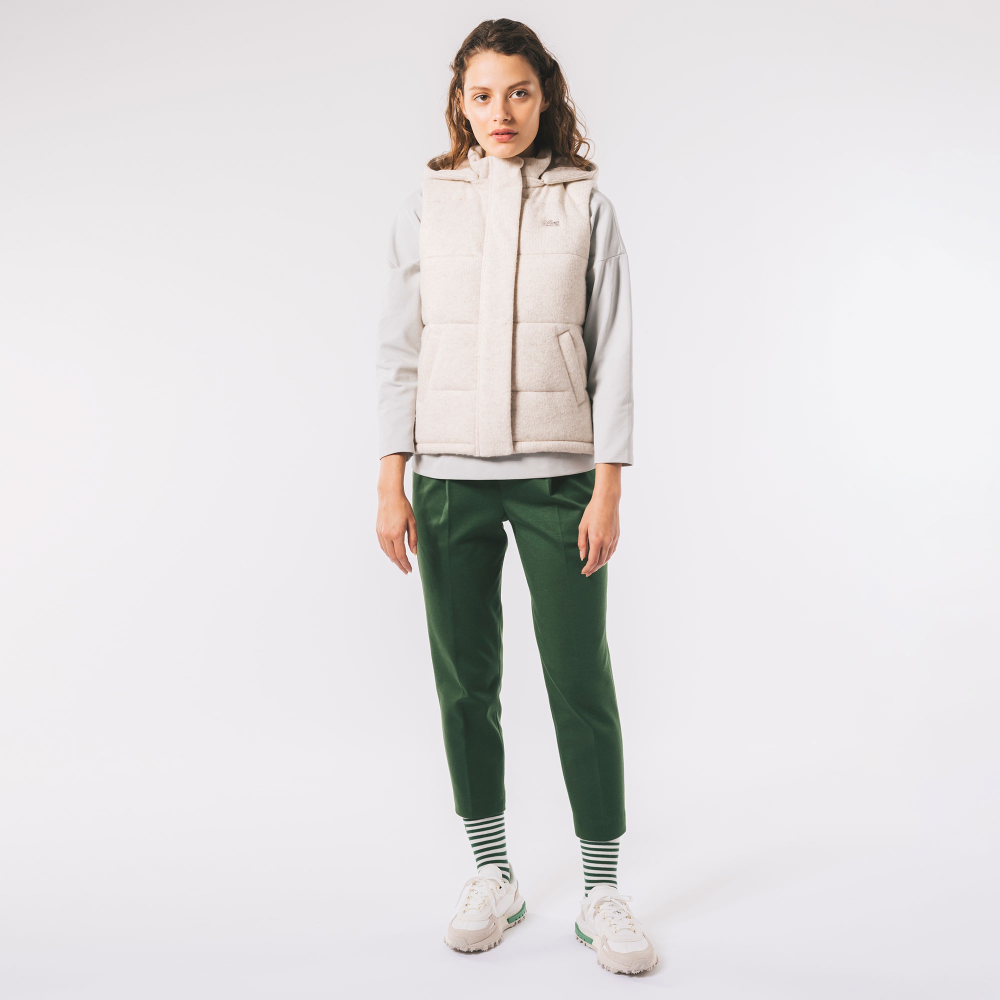 ウールニット中綿ベスト