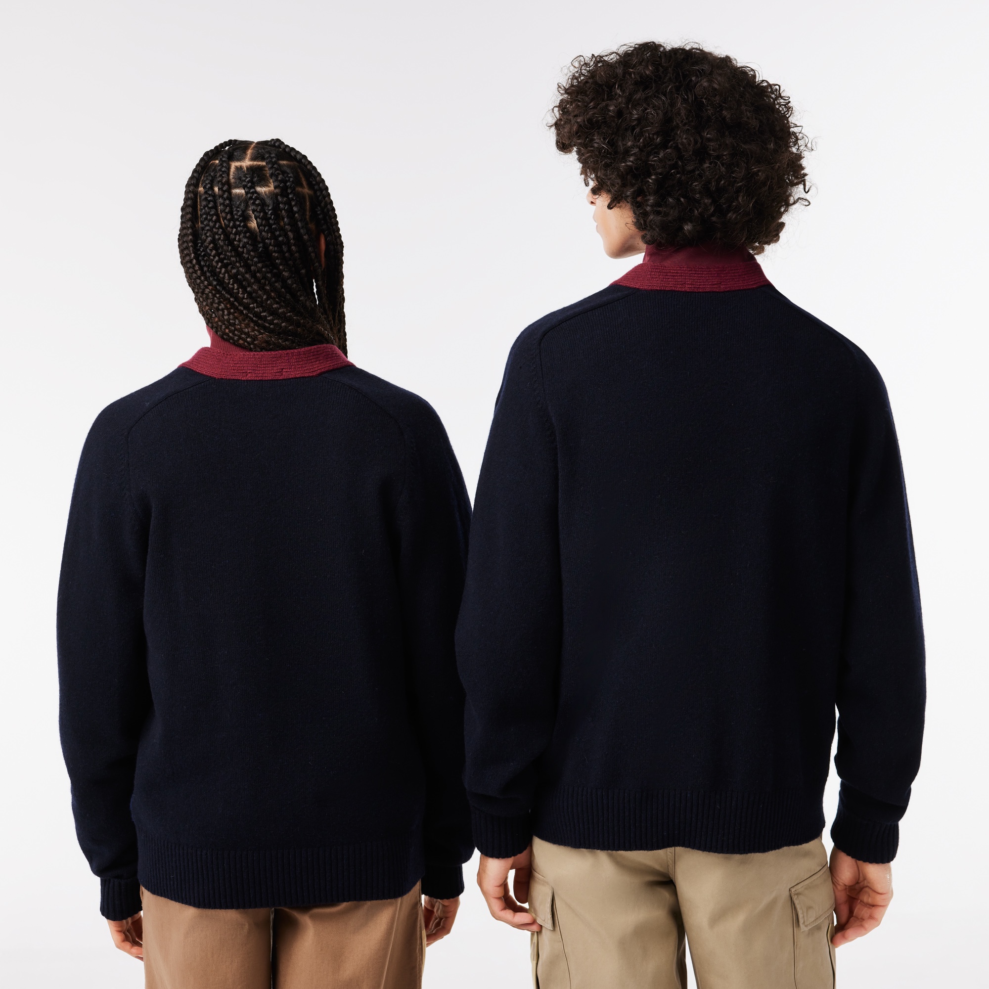 グラフィックジャカードリサイクルニットカーディガン